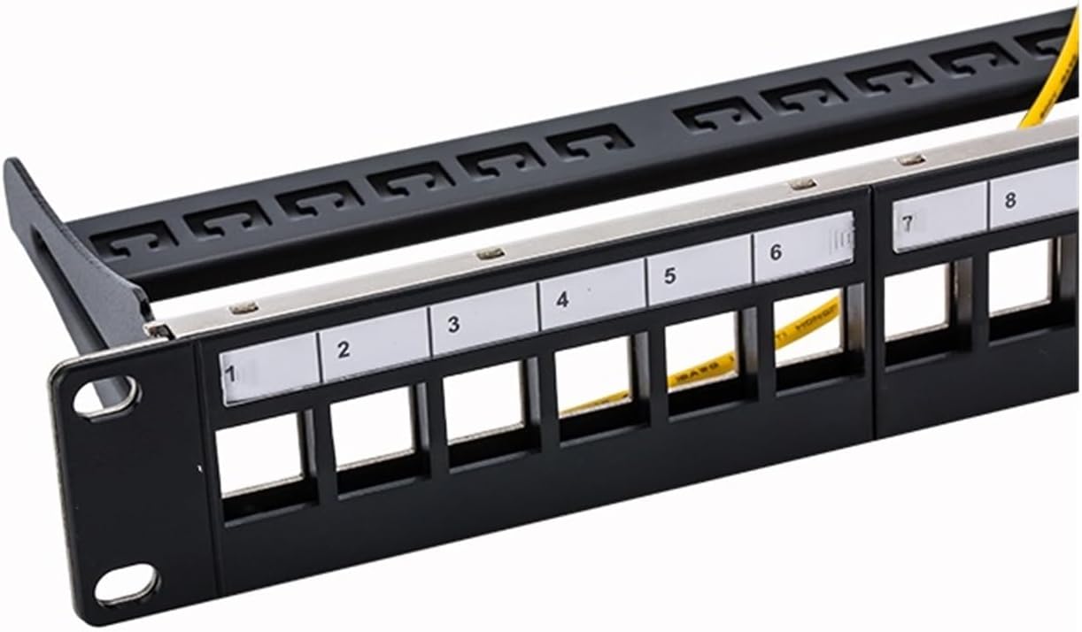 12-Port Blank Patch Panel - For Cat.5e/Cat.6 Ladder Modules - 10-inch Rack Mount