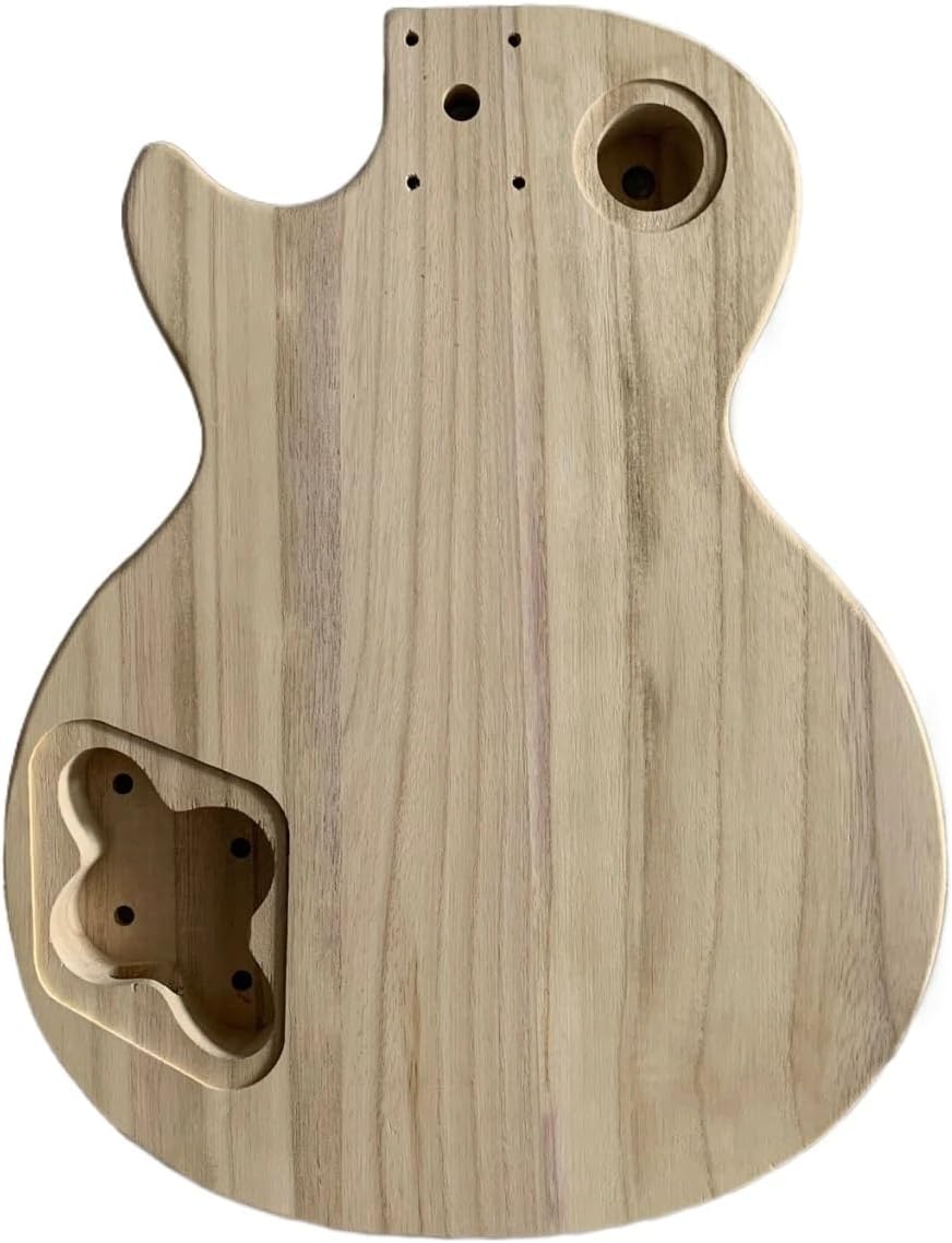 Diy Electric Guitar Body Blank For Custom Paint/Stain,Paulownia Wood Blank Guitar Barrel For Lp Style Bass Guitars Diy Parts