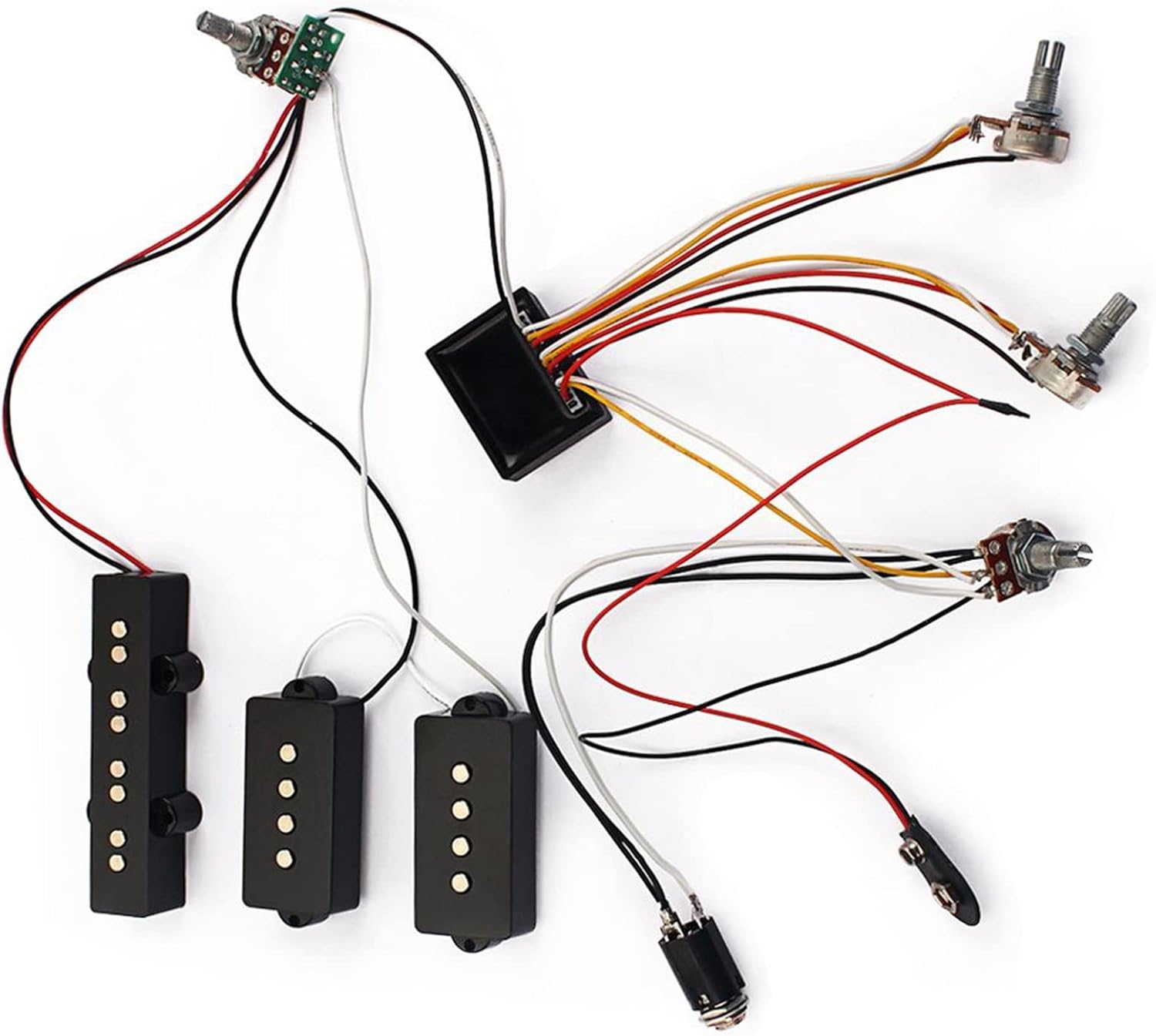 TSTS Guitar Prewired Harness 1 Set Wiring Harness Active Preamp Pickup for Bass Guitar Parts