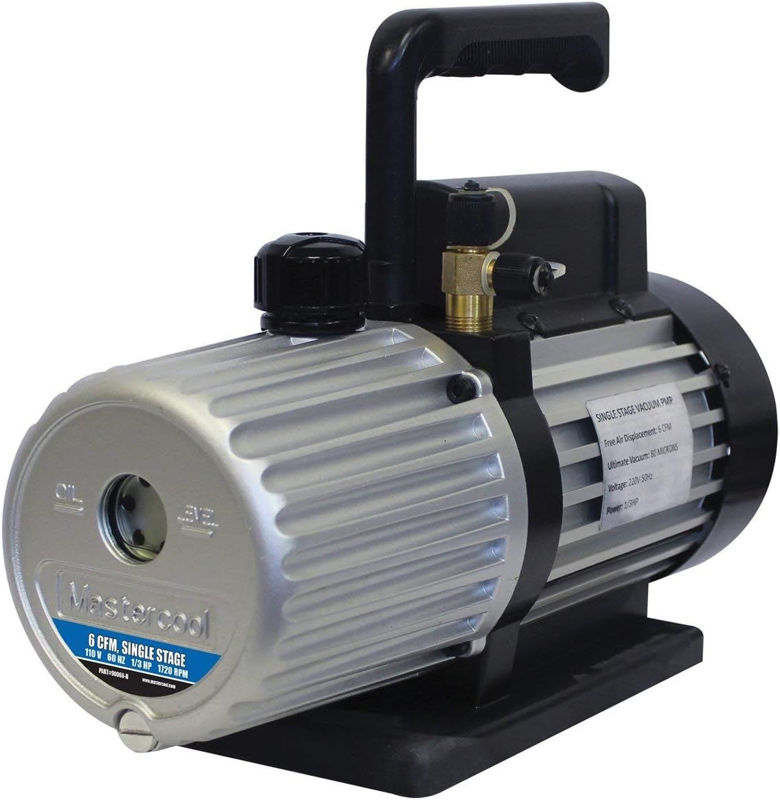Mastercool MSC90066-B-SF Vacuum Pump (Spark Free 6 Cfm For 1234Yf Systems), 1 Pack