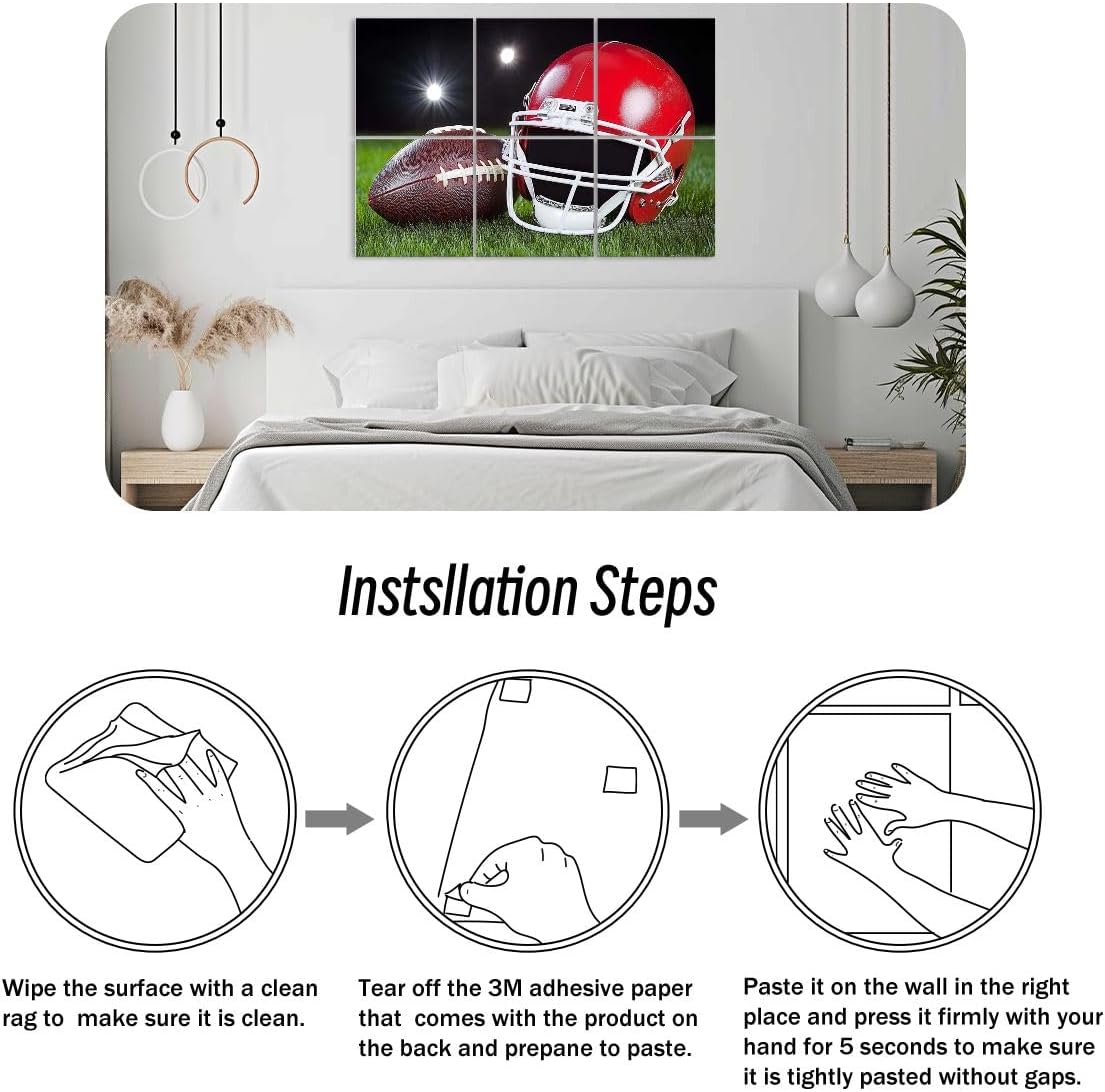 6 Pack Art Acoustic Panels Red Sports Sound Absorbing Panel 48