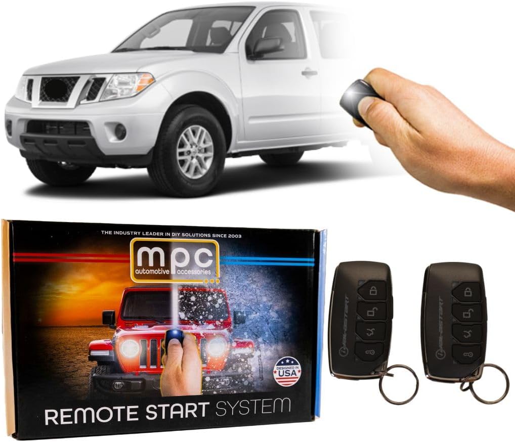 MPC 2-Way Remote Start Kit Compatible with 2008-2019 Nissan Frontier - with T-Harness - Firmware Preloaded - Includes (2) Extended Range 4-Button 2-Way Remotes