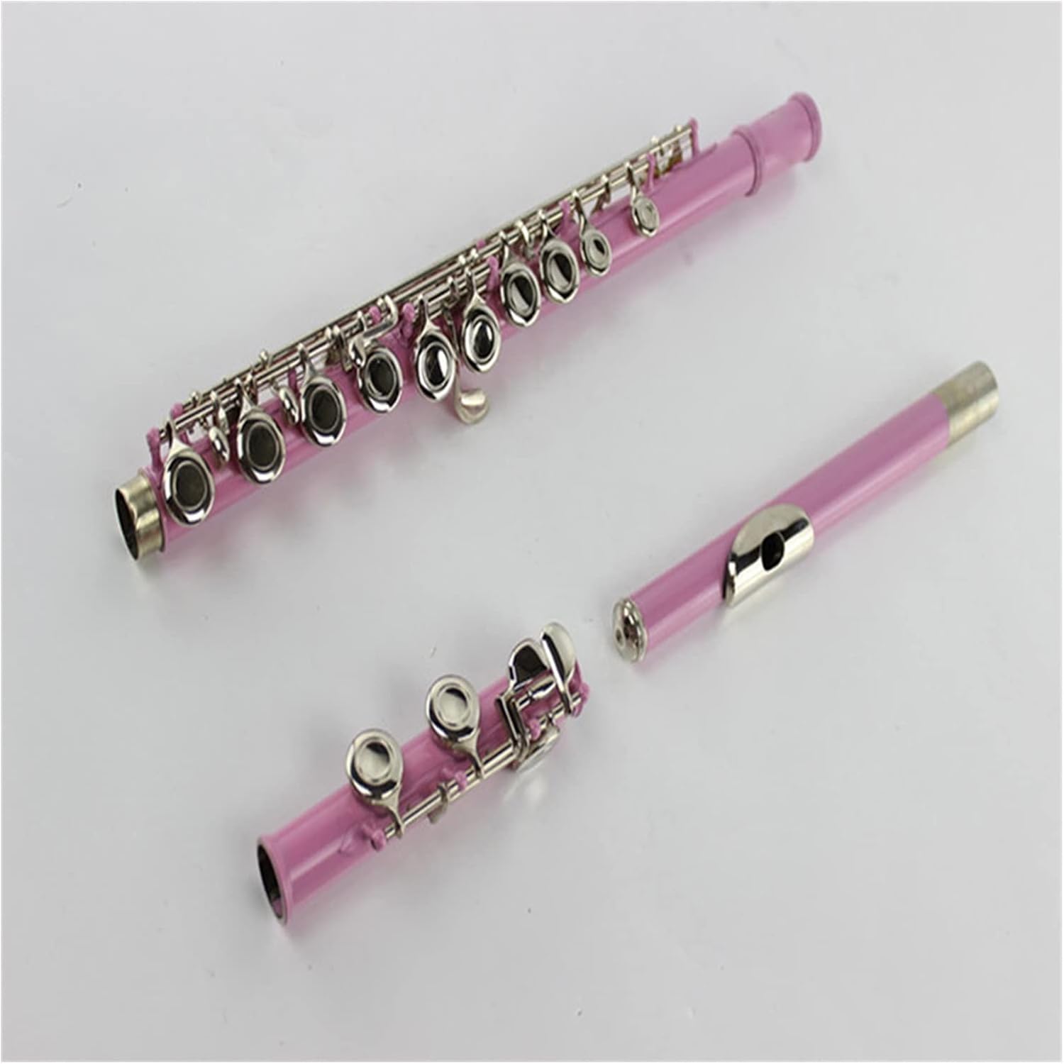 Flutes Musical Instrument Wind Instrument Color Flute 16 Hole Closed Hole C Flute Pink B Tail E Key Nickel Silver Flute