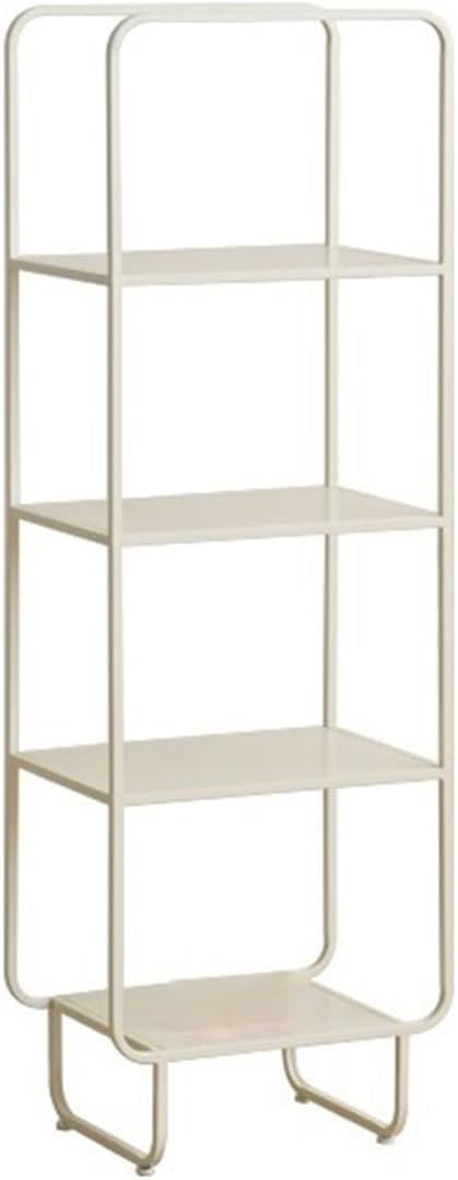 Bookcase Shelf for Books in Iron Integrated Storage Shelf from Floor to Ceiling Small Corner Bookcase Wall Mount Narrow Corner Shelf Bookcase (Size:White)