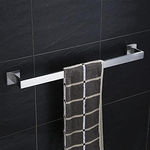 Shower Shelves Bathroom Stainless Steel Brushed Towel Rack, Toilet Paper Holdel Hook Bathing Accessories (Color : Towel Rack)