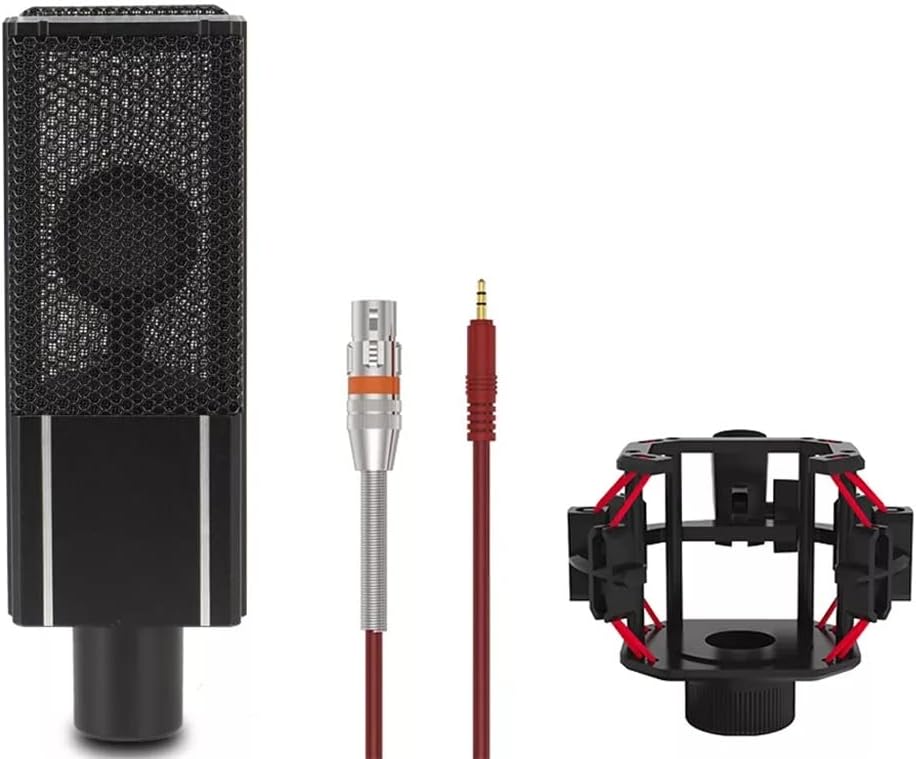 G65 Wired Condenser Microphone Home Desktop Computer Singing Recording Game Network Broadcasting Equipment (A 50mmx150mmx30mm)