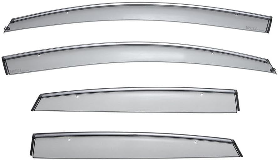 WellVisors Window Visors Wind Deflectors Compatible with Buick 2011-2017 Verano with Chrome Trim Rain Guards 3-847BU001