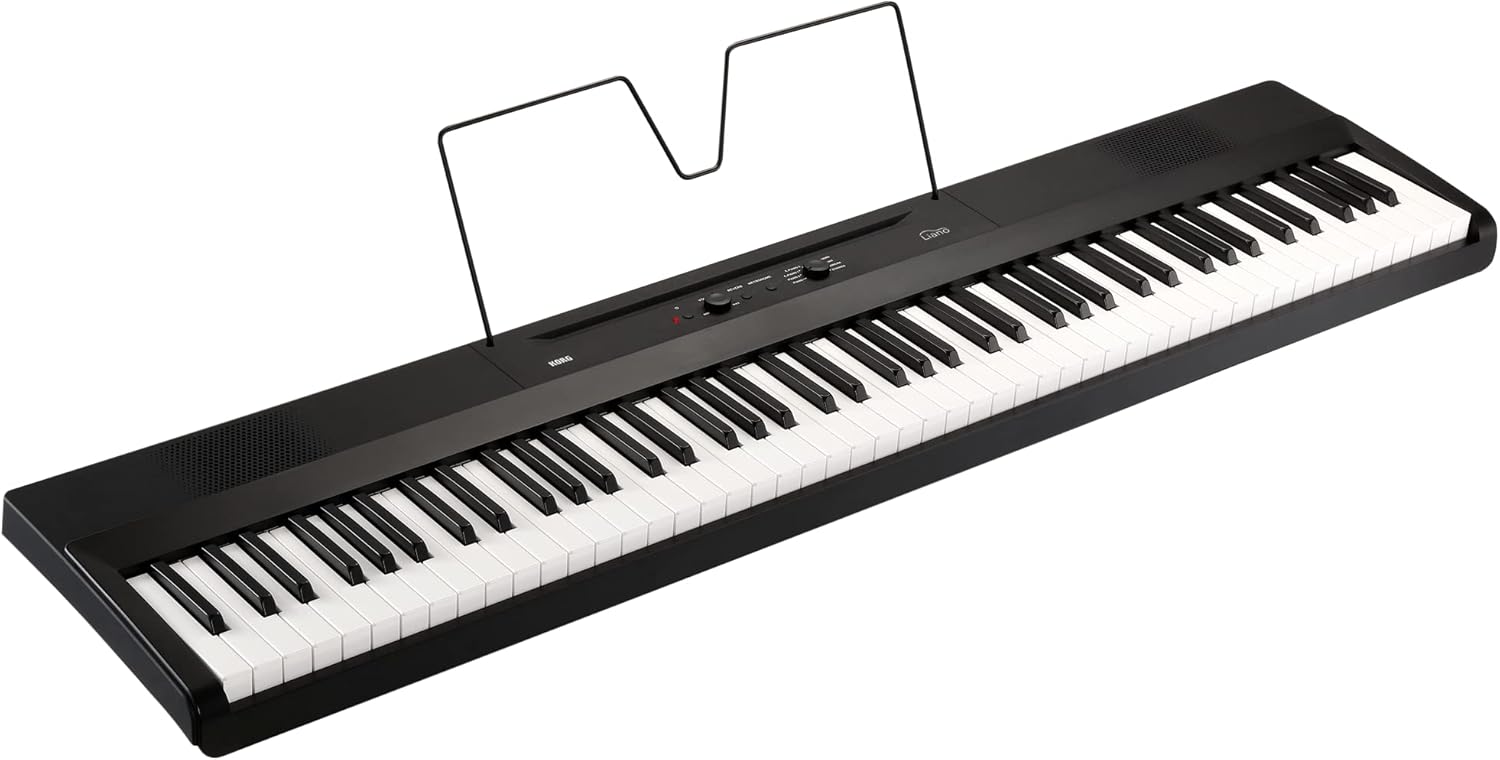 Korg Liano Portable 88-key Digital Piano w/ Semi-Weighted Keys, Bass Reflex Speakers and includes a Sustain Pedal & Power Adapter - Black
