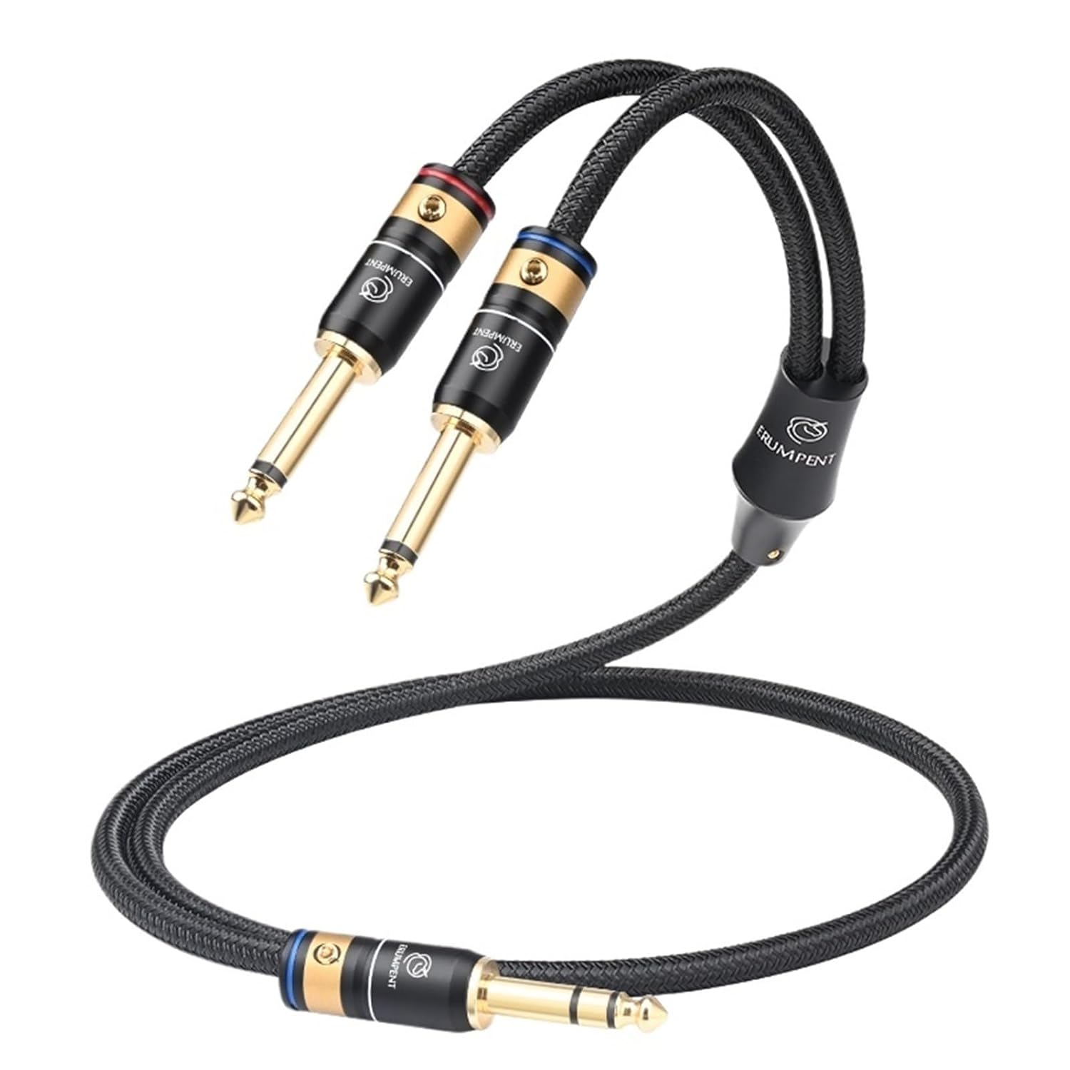 HiFi 6N OCC 6.5mm to Dual 6.5mm Audio Cable Hi-end Gold Plated Plug 6.5 TRS Male to Dual 6.5 TS Male Cable for CD Amplifier TV(5m)