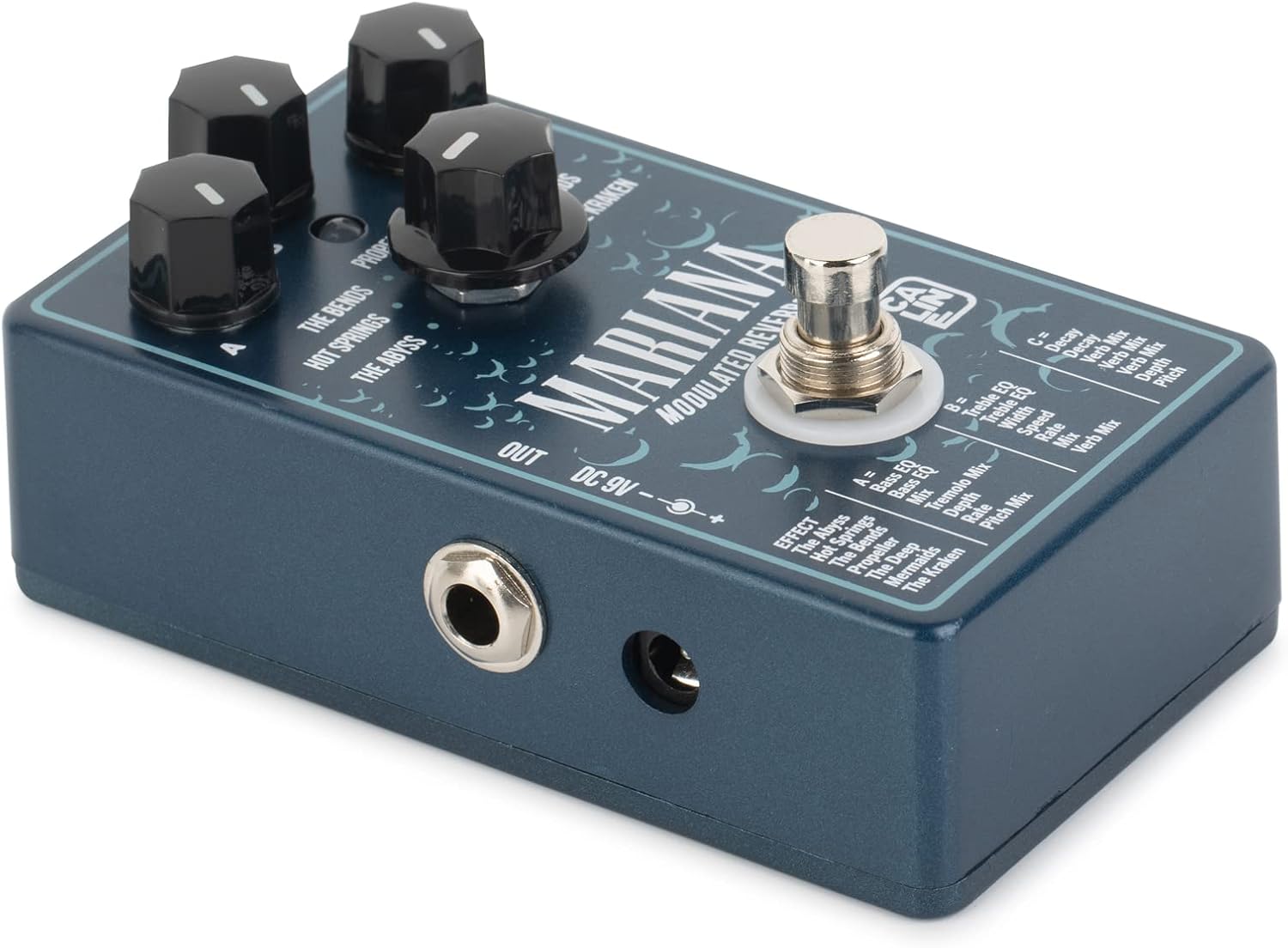 Caline CP-507 Mariana Modulated Digital Reverbs Guitar Effects Pedal (7 Kinds of Reverb) Aluminum Alloy Casing