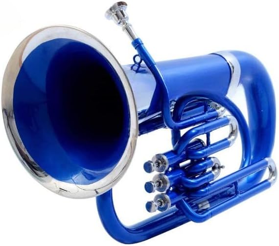 Brass Bb Euphonium 3 Valve - Blue Shade Musical Instrument