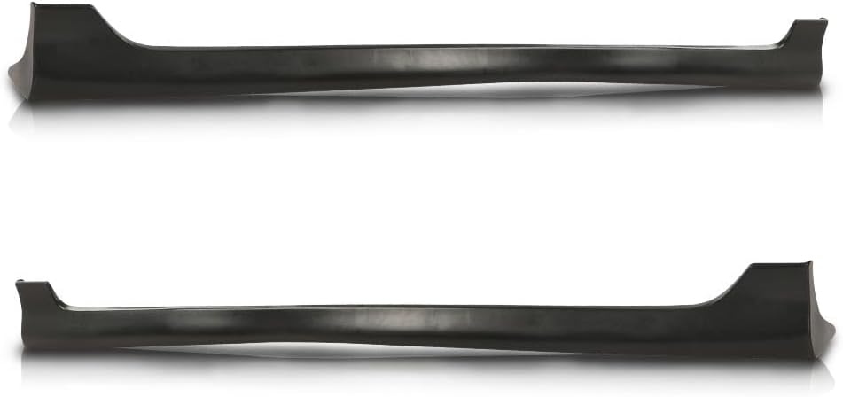 LQI Side Skirts Body Kit Add-On Panel Compatible with Toyota Corolla 2003-2008 S Style Black Rocker Guard Trim Extensions Pair