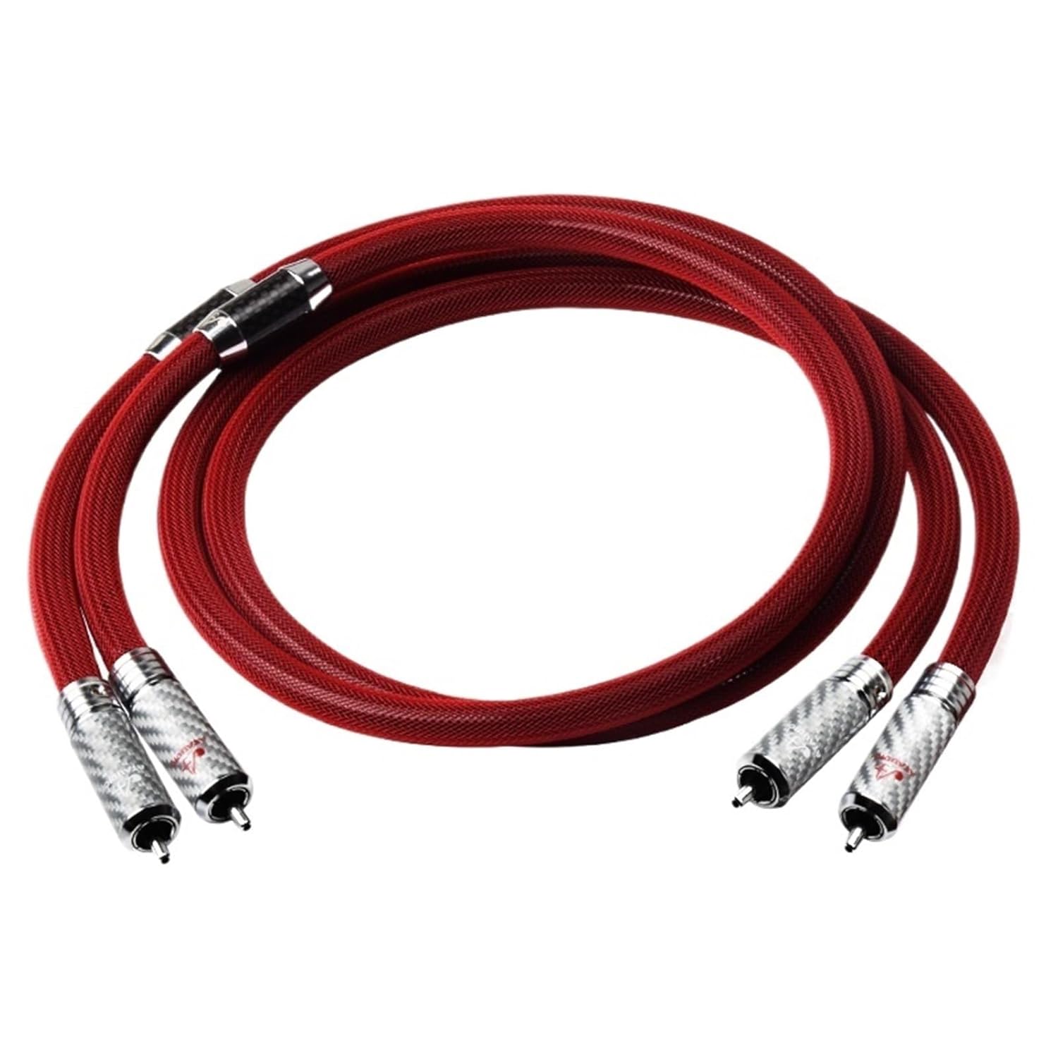 HiFi RCA Cable Hi-end 6N Pure Sliver 2RCA to 2RCA Cord Male to Male Connector Audio Cable for Amplifier Home Theater DVD(3.5 m)