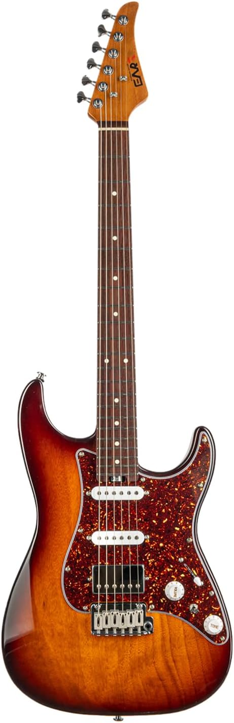 EART 6 String Electric Guitars DMX-9TC Red Tortoise Pickguard Solid Body Roasted Mahogany Body and Alnico v Pickups Versatile Tones Stunning Finishes