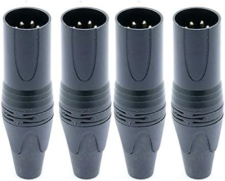 Davitu Electrical Equipments Supplies - 100pcs/lot 4 Pin XLR Male/Female MIC Cable Wire Connector Nickel Plated 4 Pole XLR Plug Microphone Jack Socket s - (Color: 100pcs Male)