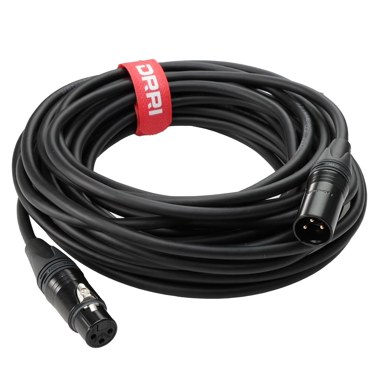 DRRI 24V DC Power Cable Neutrik 3-Pin XLR Female to 3-Pin XLR Male for LED Lights (10M)