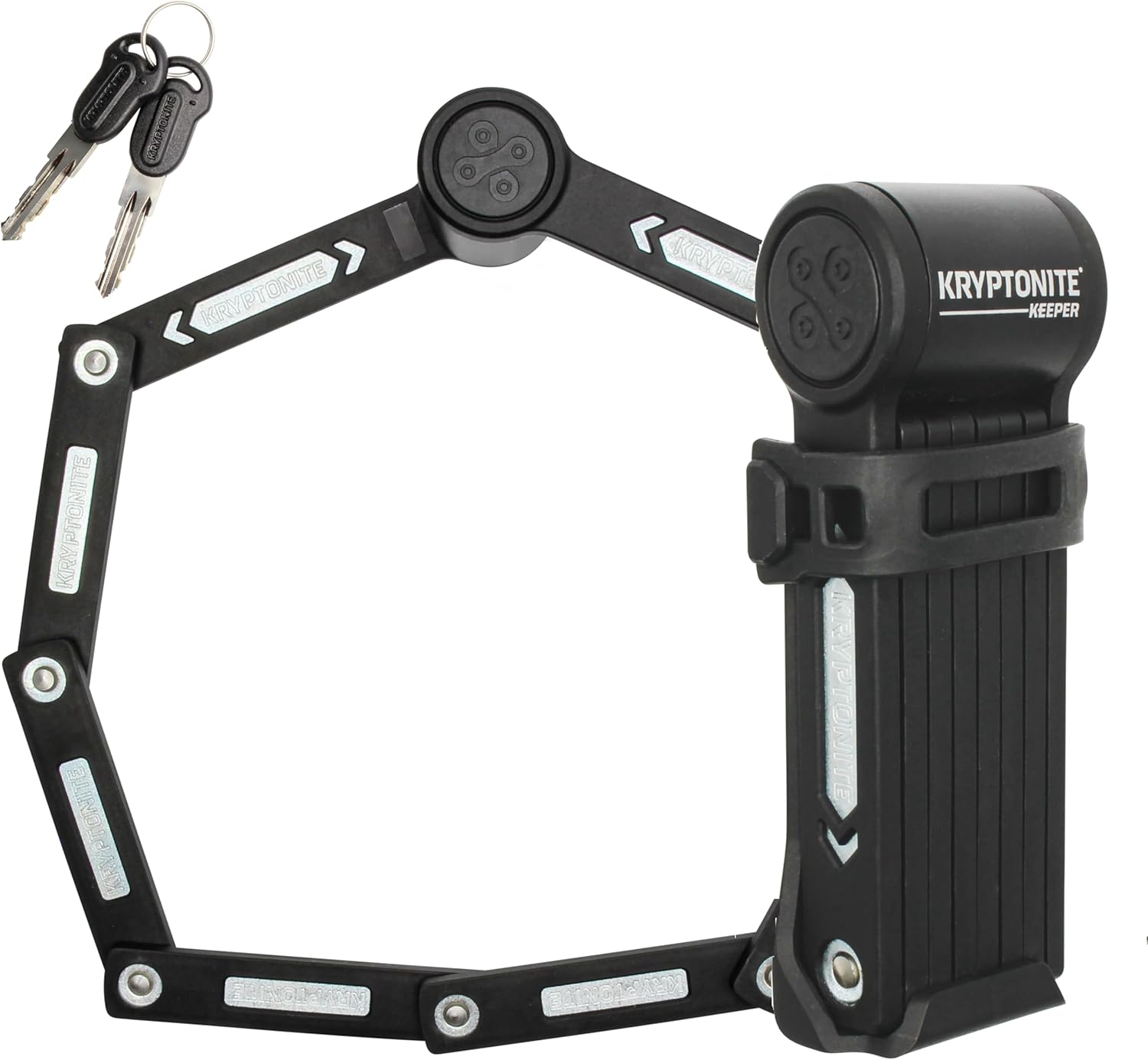 Kryptonite Keeper Mini Folding Bike Lock, Compact Lightweight High Security Anti-Theft Foldable Bicycle Lock with 2 Keys and Mount for E-Bikes Scooter Road Mountain Bikes, 80cm (31.5 in)