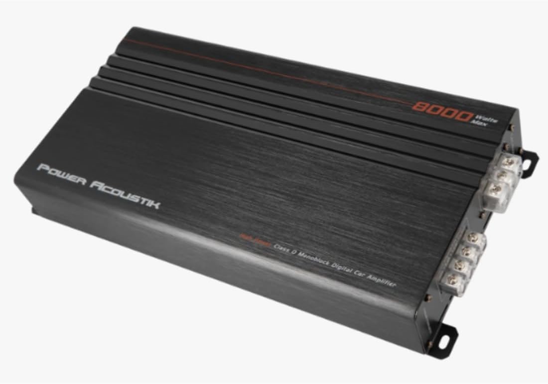 Power Acoustik CA1-8000D 1-CH Monoblock 8000W Max Class-D Car Audio Amplifier