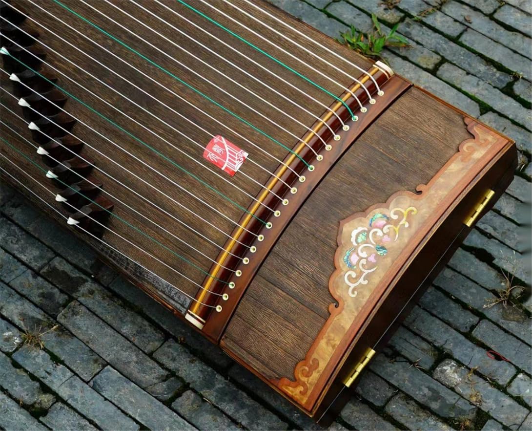 LANDTOM Dragon and Phoenix Professional paulownia wood guzheng with Dalbergiaoliveri (Old Tart Branch/Academic Name Ohmento) decoration Guzheng (163cm) for professional performers (N0.TS 810)