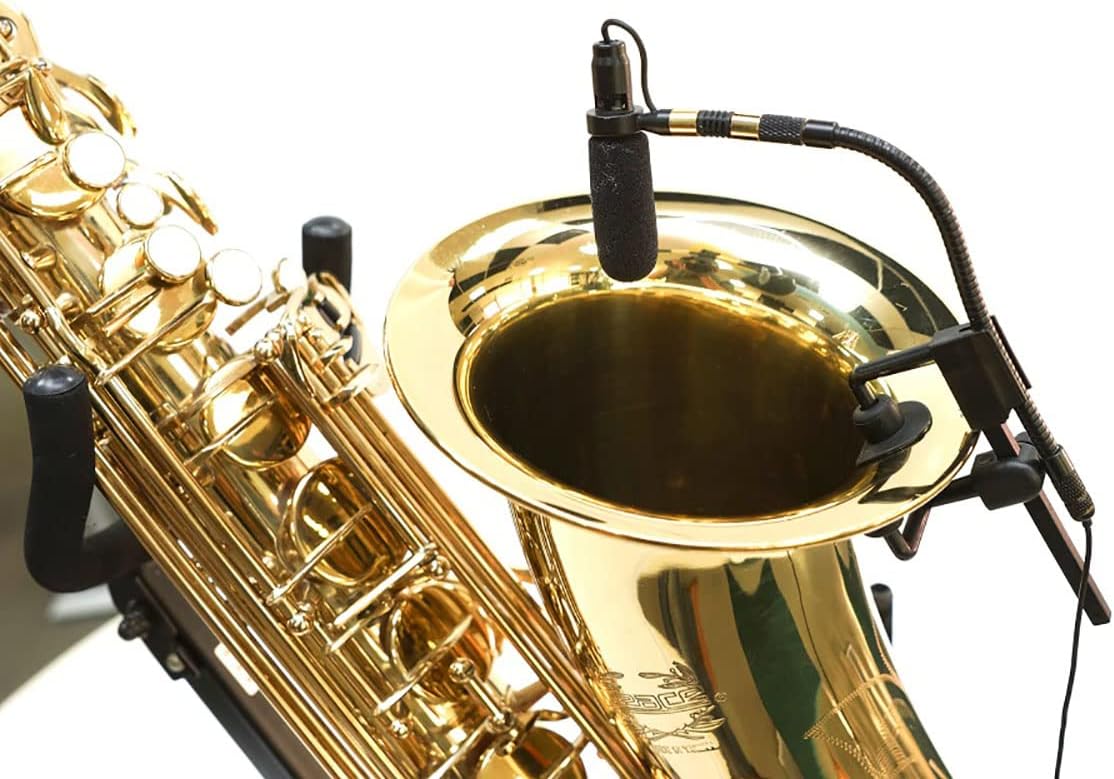 PMMB19-Saxophone Musical Instrument Microphone with Saxophone/Trumpet Clip & 5 Connectors