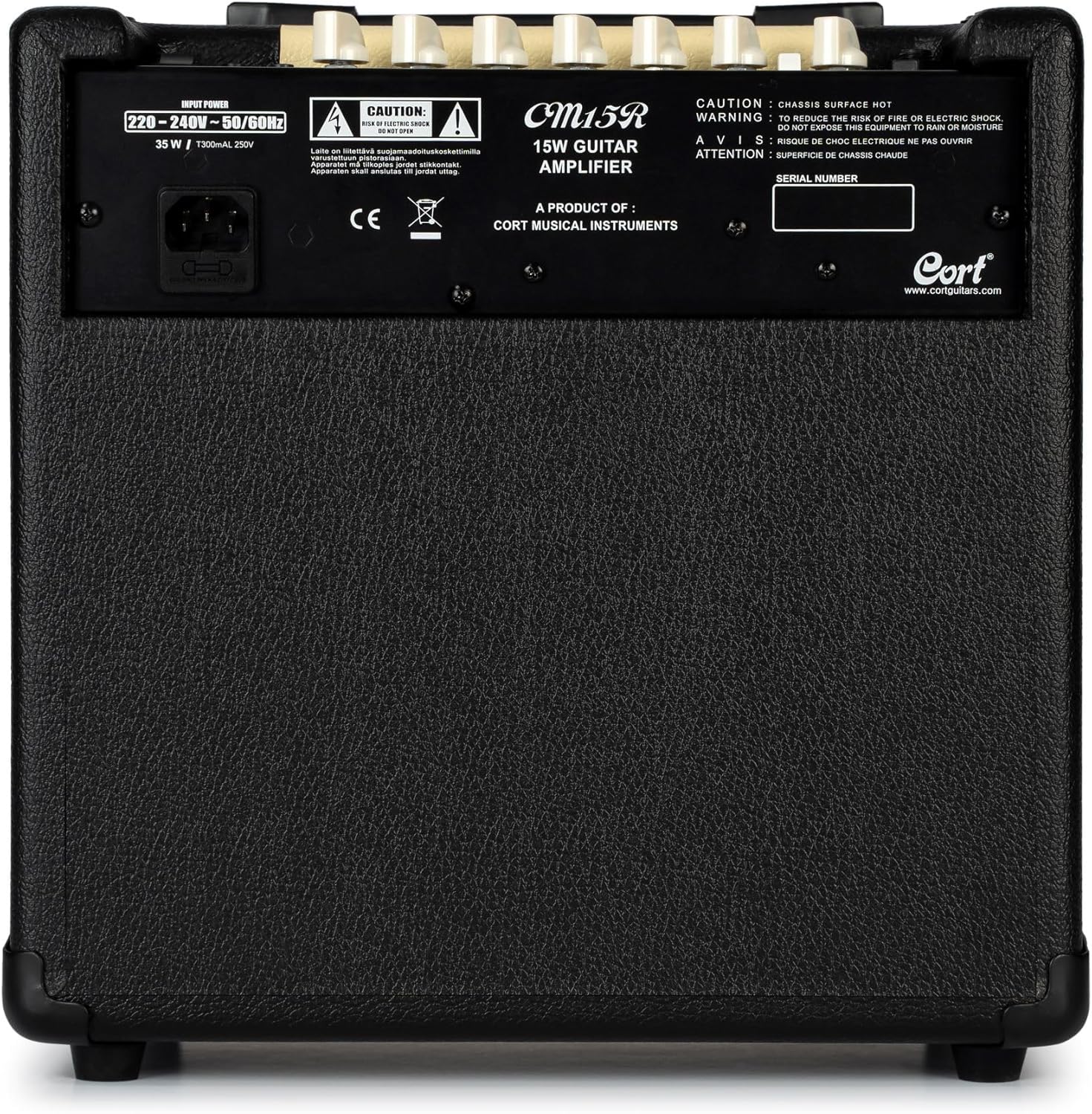Cort CM15R-BK 15 Watt 1 x 8 Combo Guitar/Bass Amplifier, Black