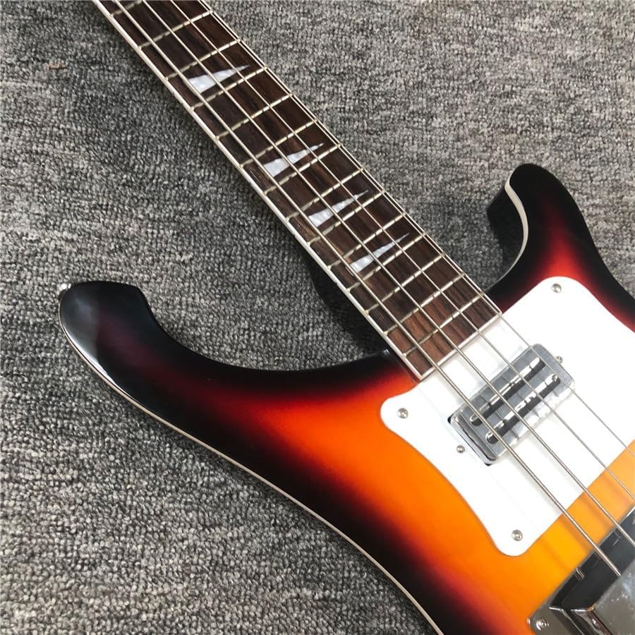 Custom Sunset Color Electric Bass - Perfect for Musicians and Enthusiasts Seeking a and High- Instrument for Professional Performance