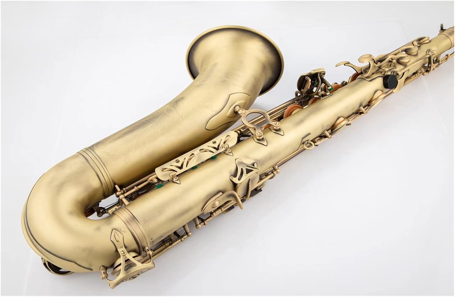 Saxophone Straight Antique Copper Tenor Saxophone B Flat Wind Instrument with Case Mouthpiece Reeds Neck