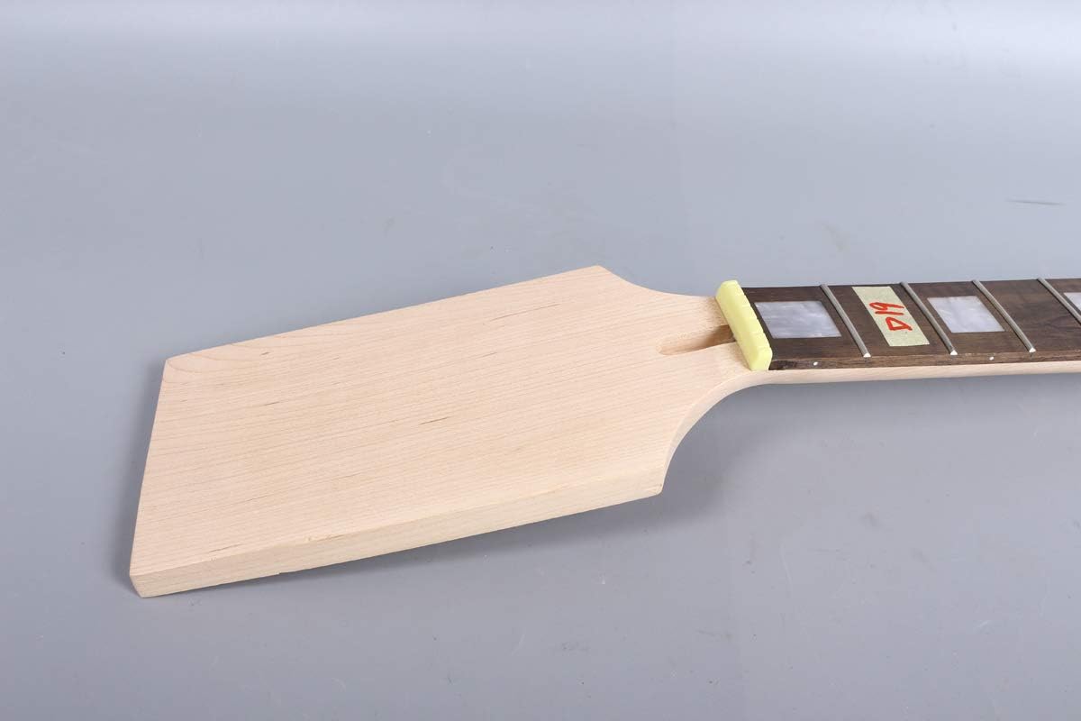 Yinfente Bass Guitar neck 22 fret 30inch Maple Rosewood Fretboard Block Inlay Paddle Head Small Child Bass Guitar Necks DIY