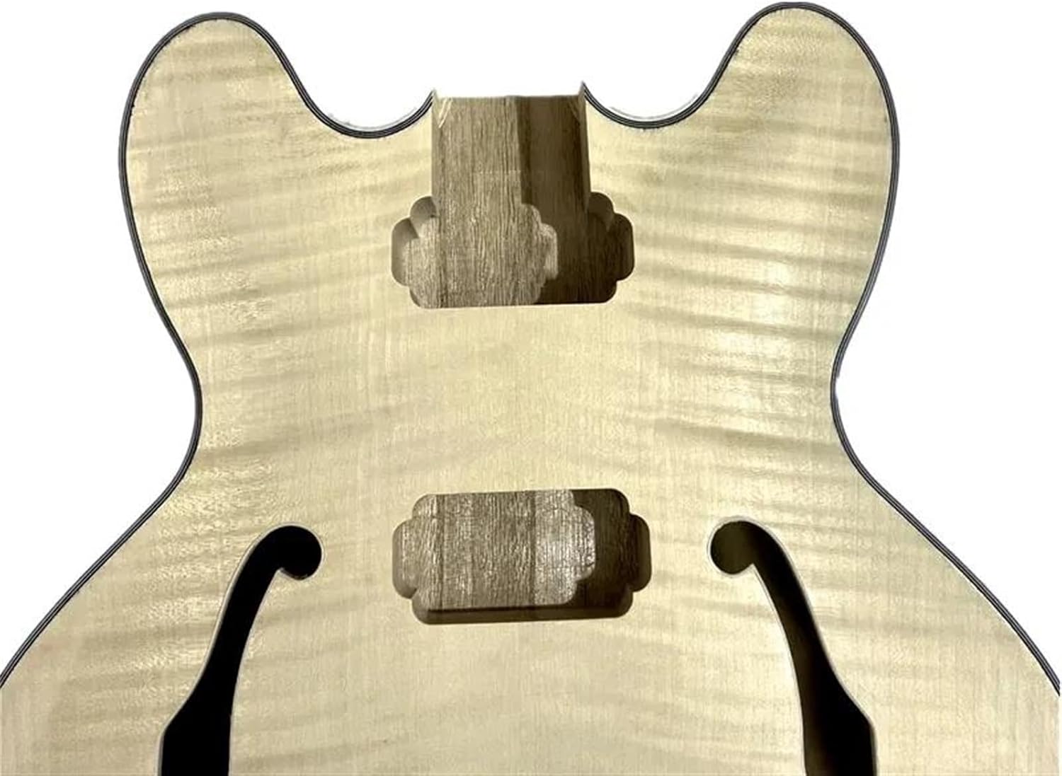 Guitar Body Guitar Replacement Parts Unfinished DIY Electric Guitar Semi-Finished Maple Body and Neck，ABS Guitar Binding Purfling Strip Body