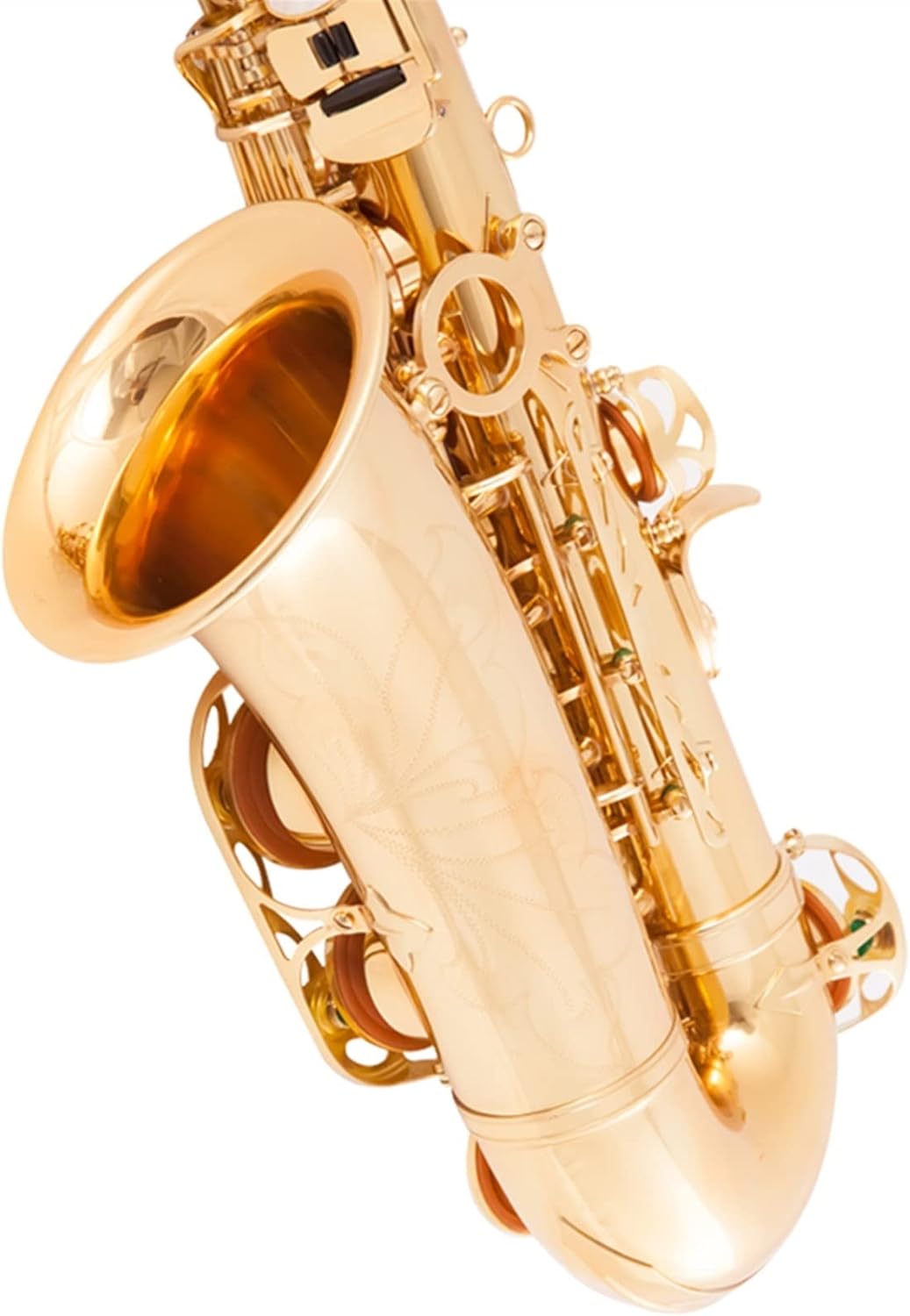 EB Alto Saxophone Brass Gold Lacquer E-Flat Sax Woodwind Instrument with Accessories