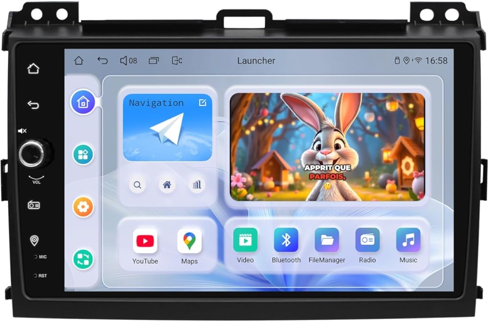 JOYING Car Stereo for Toyota Land Cruiser Prado120 & Lexus GX470 2004-2009, 9 Inch Car Radio Touchscreen with Carplay & Android auto, Volume Knob, 4GB+64GB(JY-TT158N4)