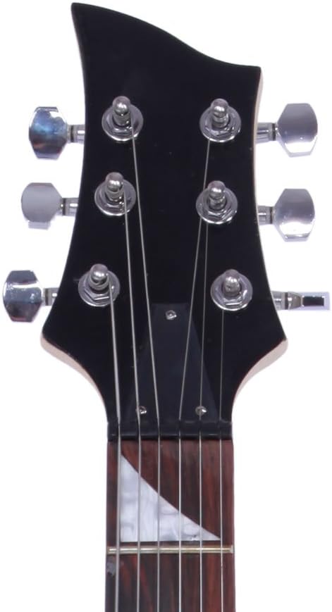 Professional Flame Type Electronic Guitar + Guitar Bag + Pick + Tremolo Bar + Link Cable Set (Sunset)