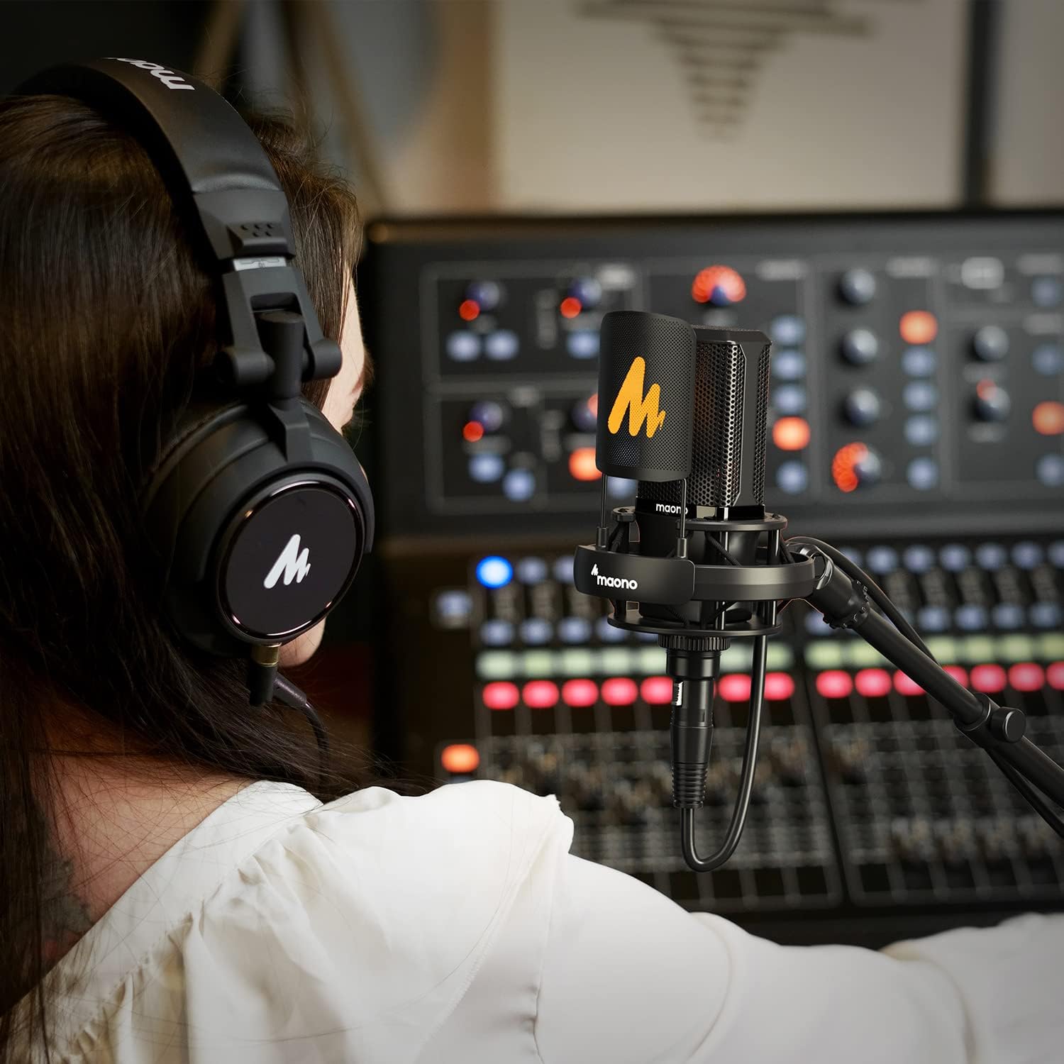 MAONO Podcast Microphone, PD100U & PM500 Cardioid Studio Recording Mic for Streaming, Podcasting, Singing, Voice-Over, Vocal, Home-Studio, YouTube, Skype, Twitch