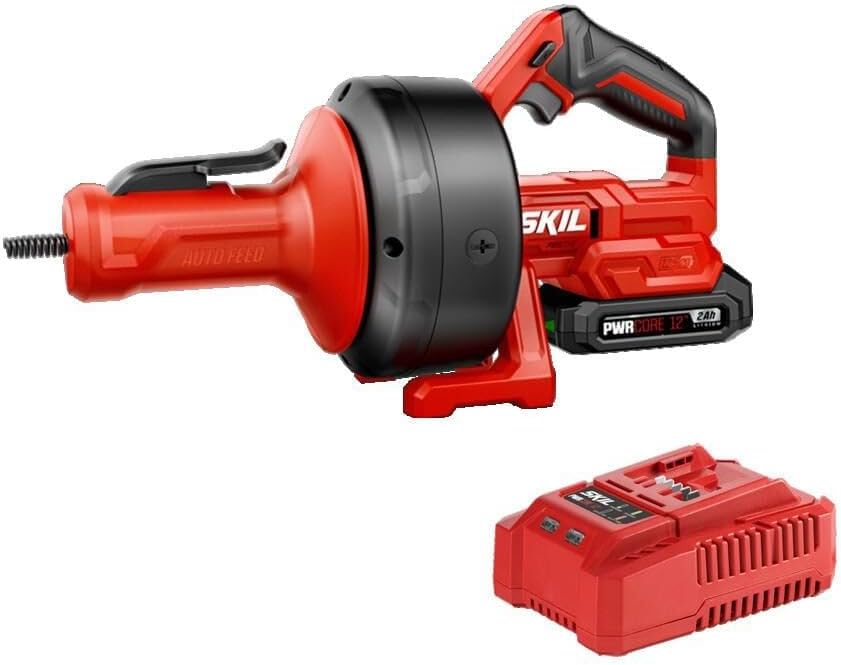 12 12V Drain Cleaner Kit w/2.0Ah Batt & 1hr standard Chrg