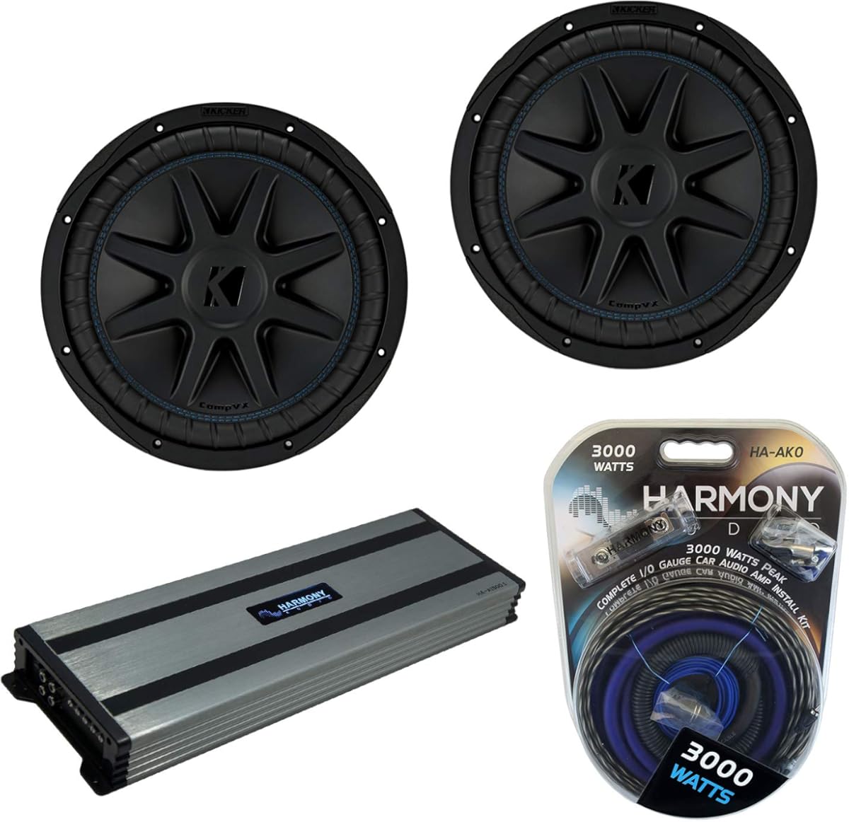 Harmony Audio Kicker (2) CVX12 Car Audio CompVX Subwoofer 12