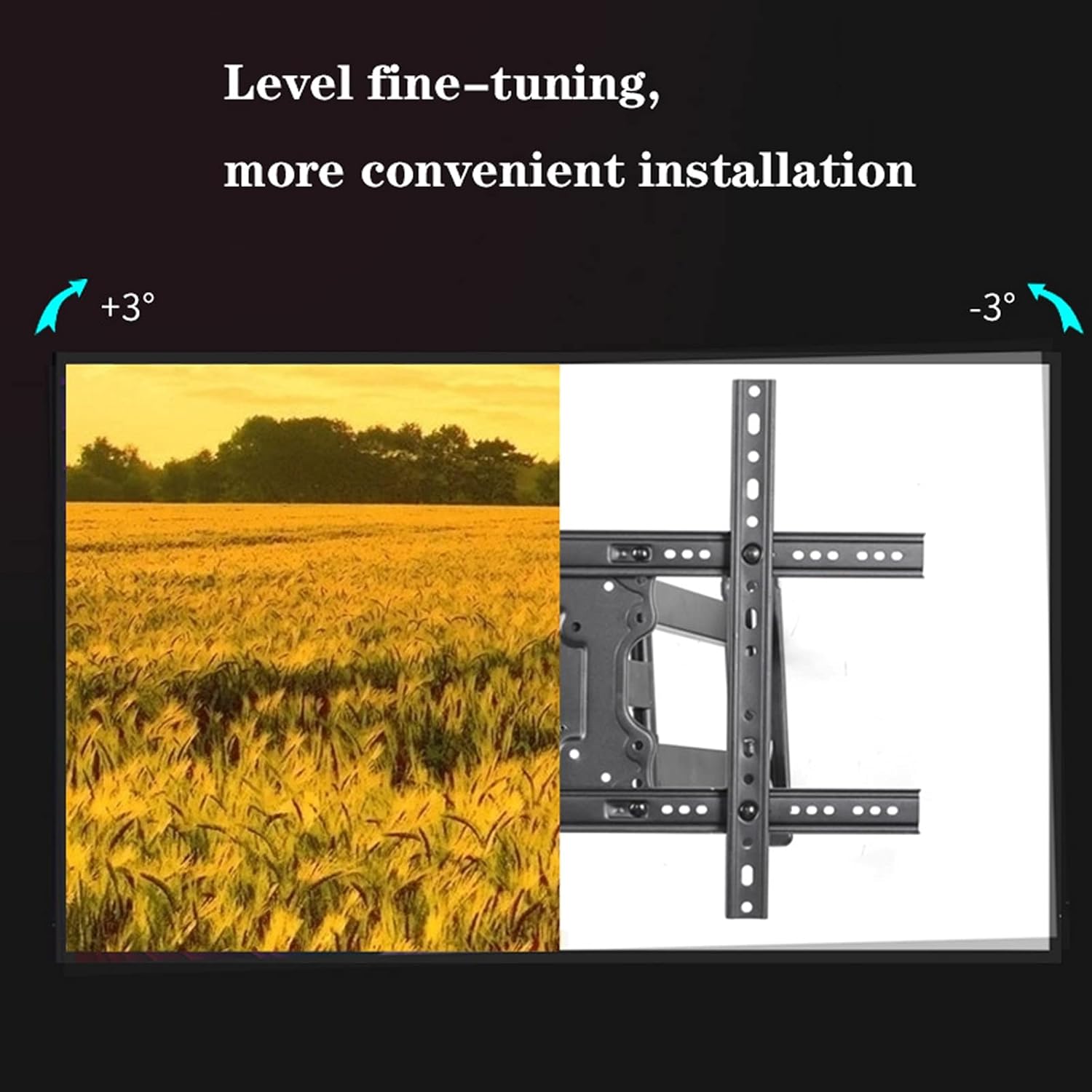 TV Mounts Universal TV Stand Corner Wall-Mounted TV Bracket Six-arm Rotating Extension Tilting Double Base Bracket for Most 37