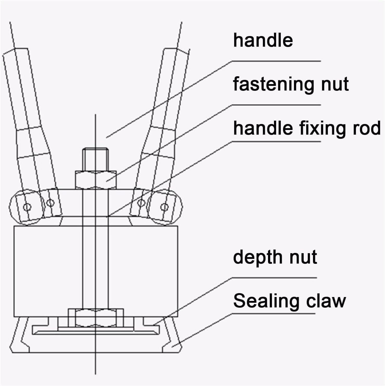 200L Drum Cap Seal Crimping Machine - 53 Gallon Oil Barrel Crimper Tool for 75MM & 35MM Caps - Heavy Duty Sealing Equipment for Industrial Use