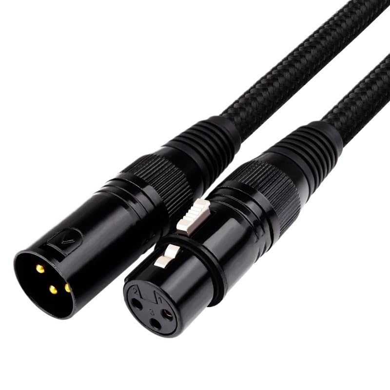XLR Audio Cable Karaoke Microphone Sound Can/*Non Cable Stereo Gold-Plated XLR Plug Male to Female(15m)