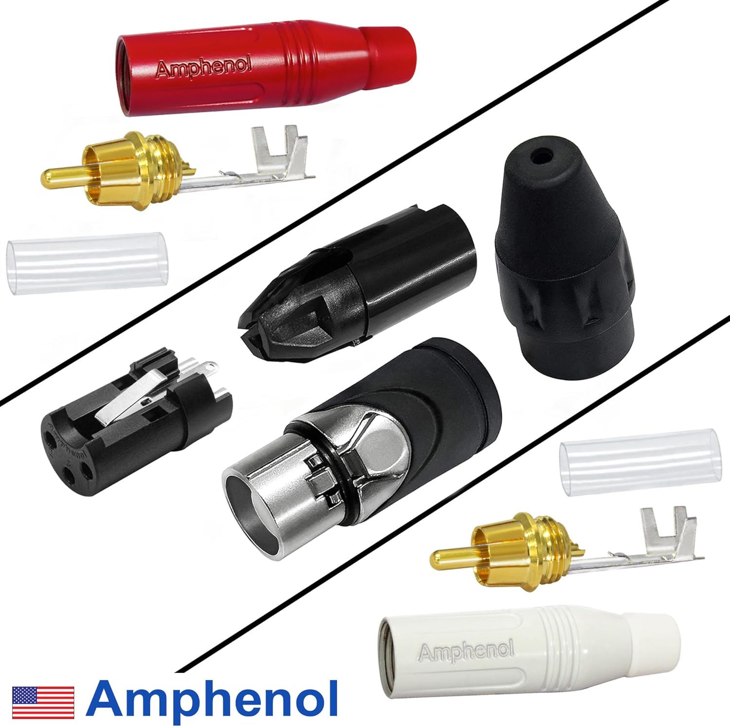 40 Foot RCA to XLR (Female) Cable Pair - WBC-PRO-LOCAP Low-Capacitance (14pF/ft) 22 AWG Ultra-Silent Audiophile & Pro-Grade Audio Interconnect Cable - Amphenol Plugs & Red & Silver Tweed Jackets