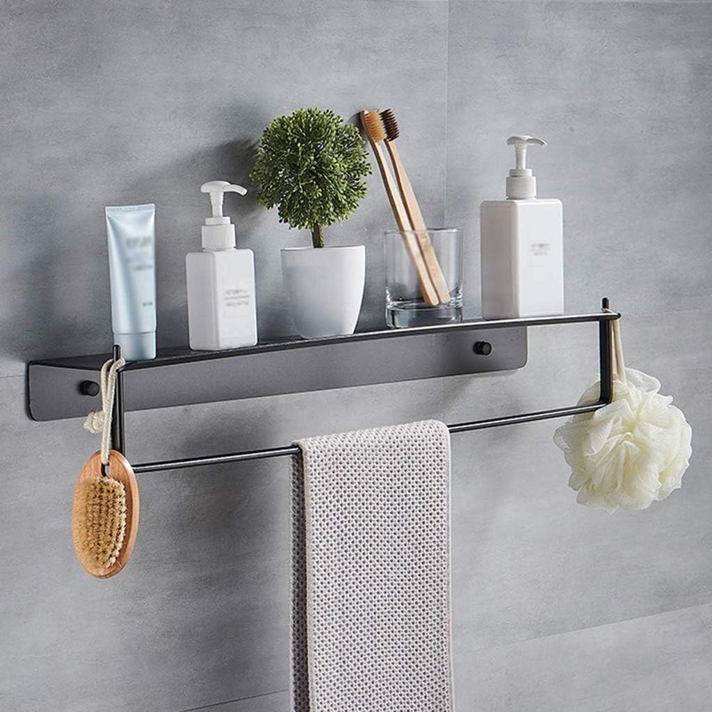 Shower Shelf,Bathroom Corner Shelf，Shower Rack Basketerddcbb Bathroom Storage,Bathroom Shelf Shower Shelf with Towel Bar for Shampoo Holder Kitchen Rack Storage Organizer Wall Mount Storage Basket (Si
