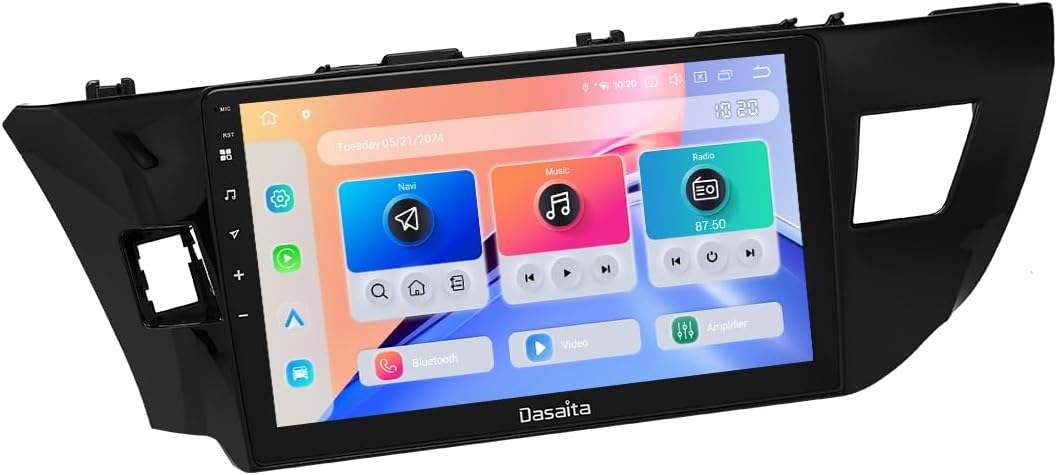Dasaita Radio Upgrade G13 for Toyota Corolla 2014 2015 2016, Wireless Carplay, Android Auto, 10.2 Inch HD Touchscreen, GPS Navigation, 4G, WiFi, DSP, Qualcomm 665, 6GB+64GB, Android 13