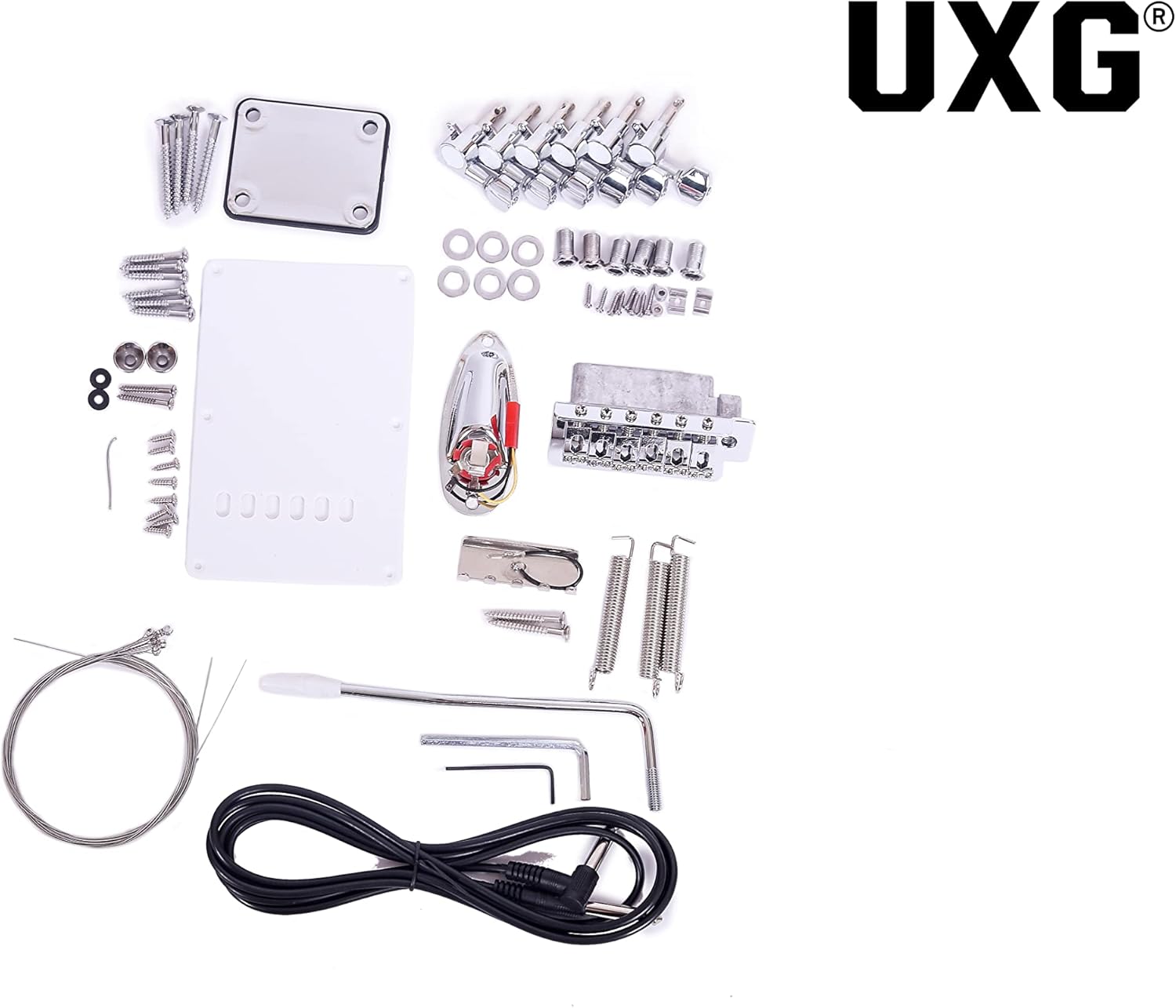 ST Style DIY Electric Guitar Kits,Paulownia Body,Maple Neck and Composite Ebony Fingerboard, S-S-S Pickup Configuration，Natural