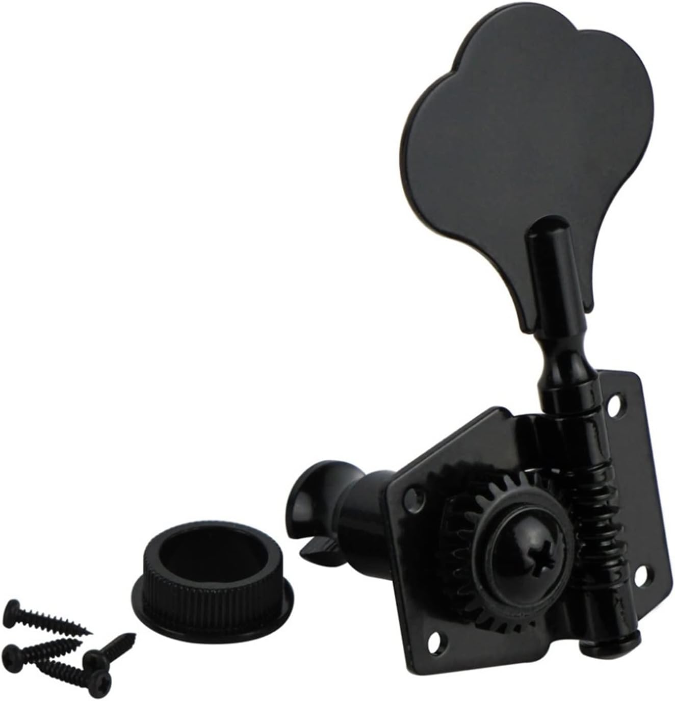KESHUO Black 5 Strings Bass 5pcs 4L1R Bass Tuning Pegs Vintage Open Bass Machine Heads Tuners Tuner Machine Heads Knobs