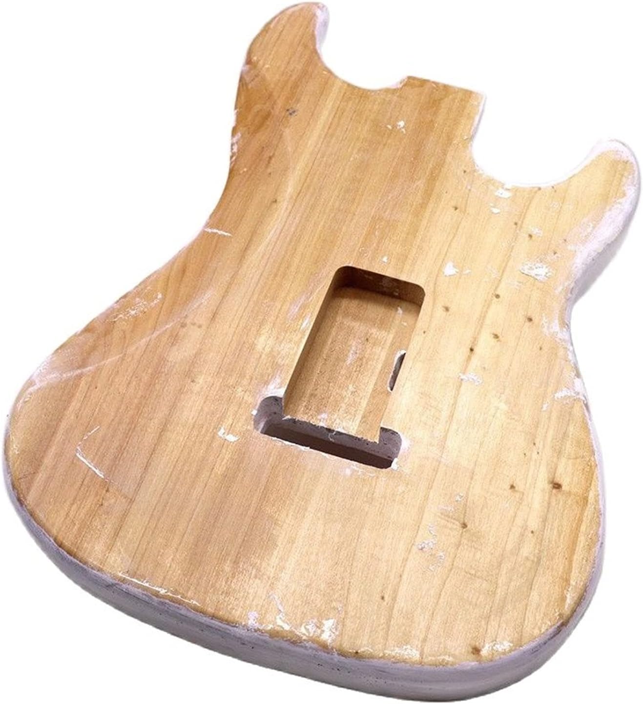 Unfinished Guitar Kit Left Hand DIY Hand Paint Poplar Wood ST Electric Guitar Body White Customized Painting Guitar Barrel Handmade ​Guitar Body