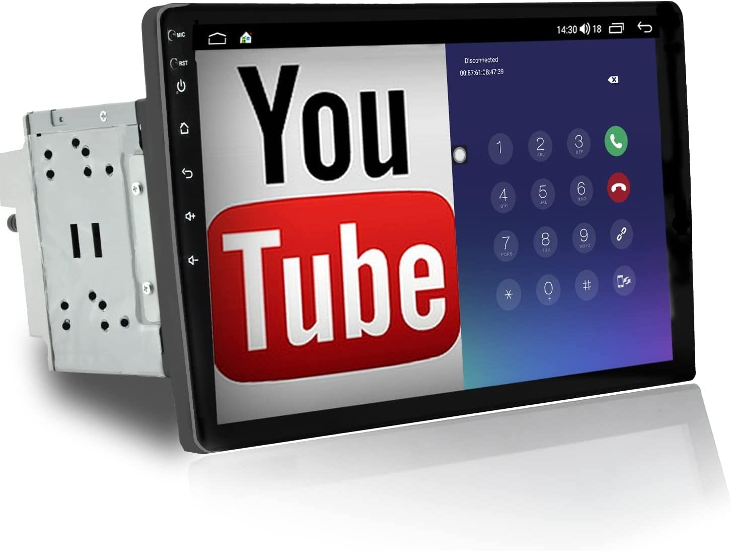 Double Din Touchscreen Car Stereo - Detachable 10 Inch Car Audio Receivers, Floating QLED Car Radio Multimedia Player with Apple CarPlay, Android Auto, Bluetooth, Live Rear View Camera, 4.1 Channel