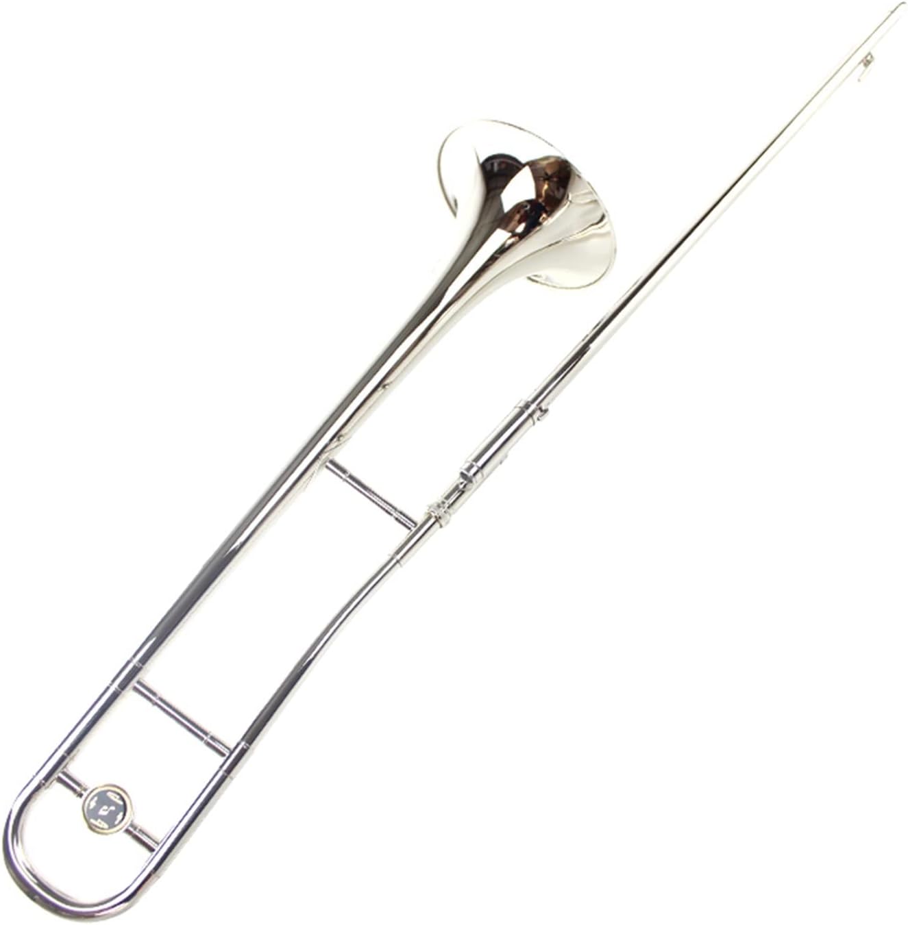 FLFL Student Trombone B-Flat Pull Tube Nickel-Plated Silver Alto Trombone Trumpet