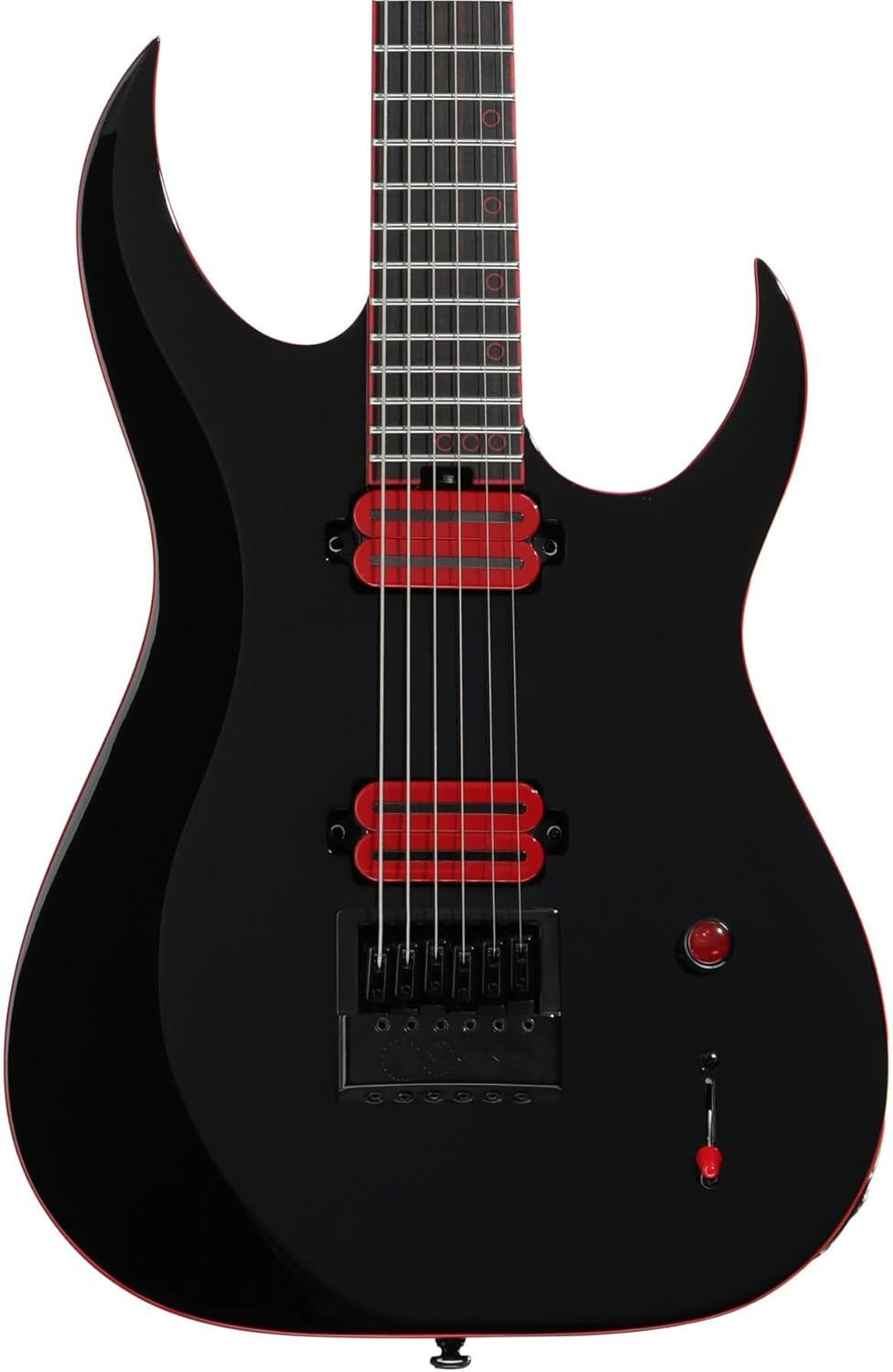 Schecter Sunset-6 ET EX Red Dawn Baritone Electric Guitar - Gloss Black