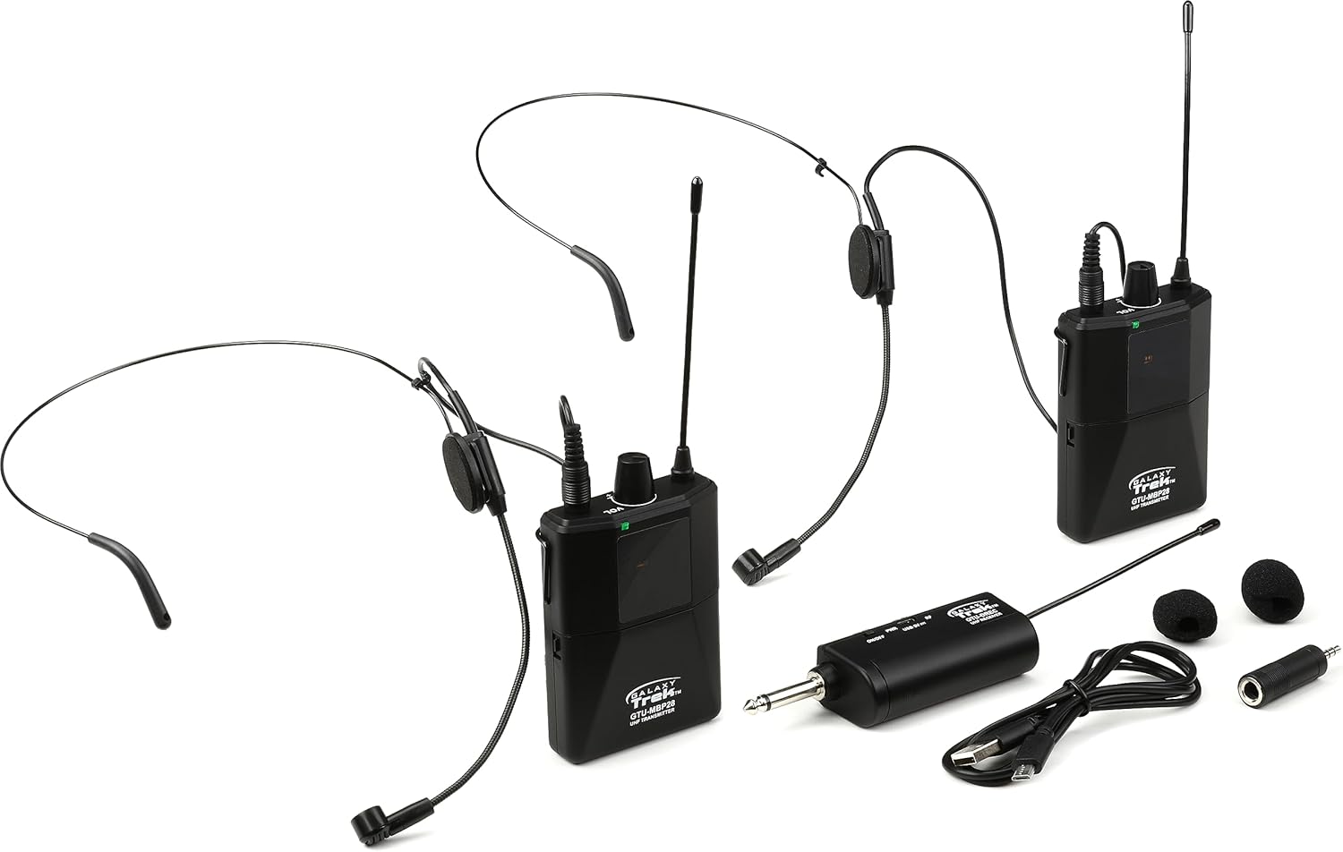 Galaxy Audio GTU-SHP5AB GTU Galaxy Trek UHF Dual Wireless Headset Mic System