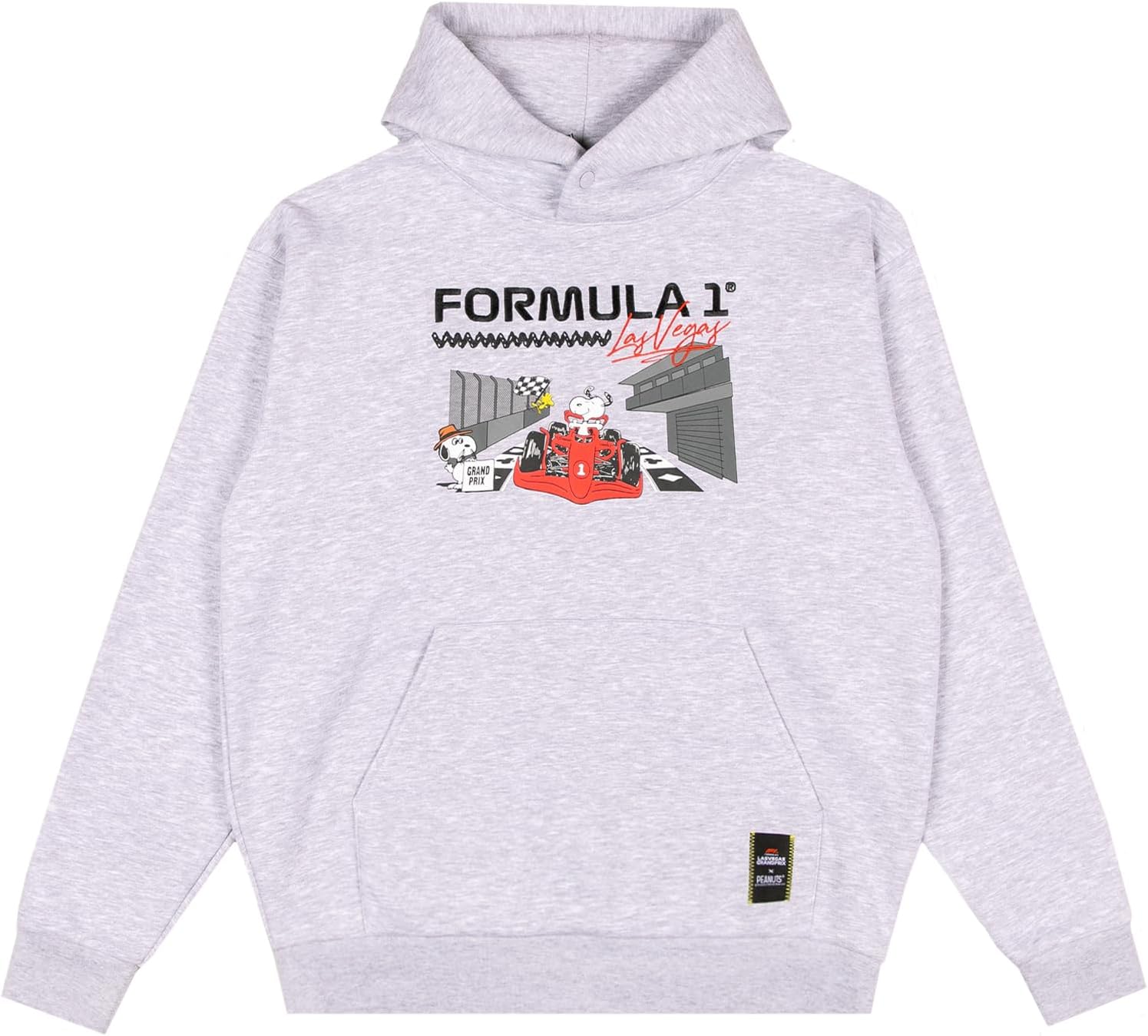 F1 Las Vegas Grand Prix Men's Peanuts Finish Line Hooded Sweatshirt