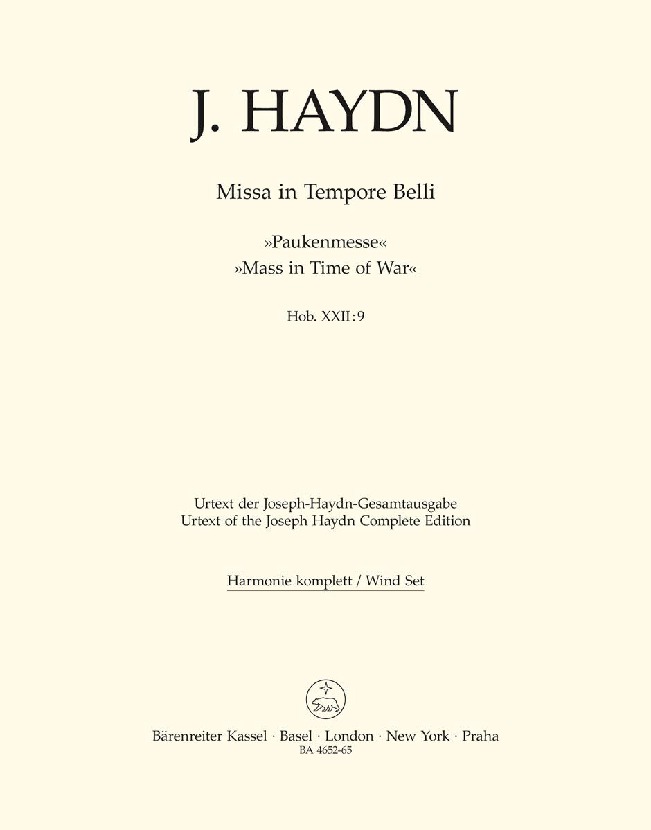 Haydn, Joseph/ Landon, Missa in Tempore Belli Hob.XXII:9/
